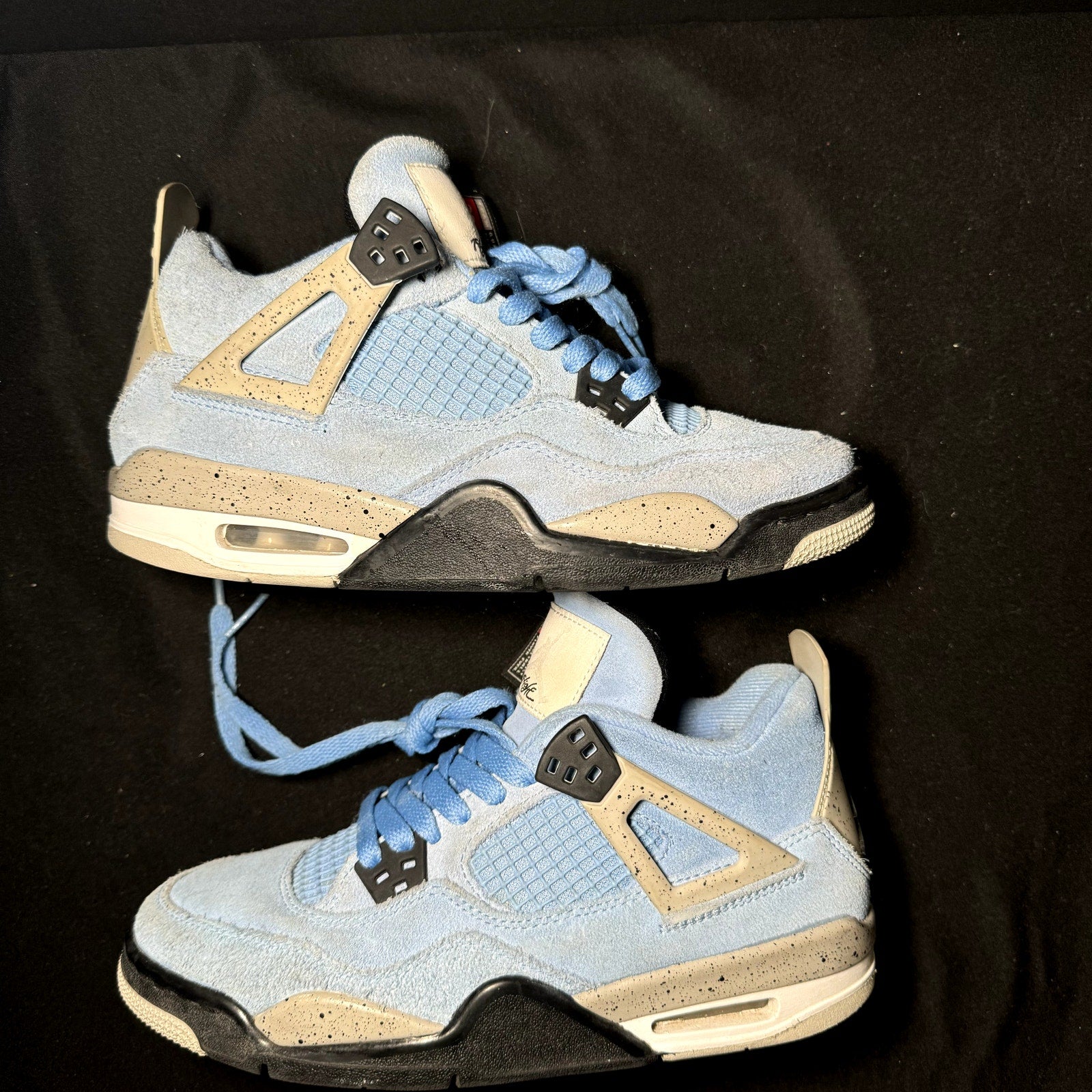 Air Jordan 4 Retro GS University Blue Kids Shoes - Size 5.5