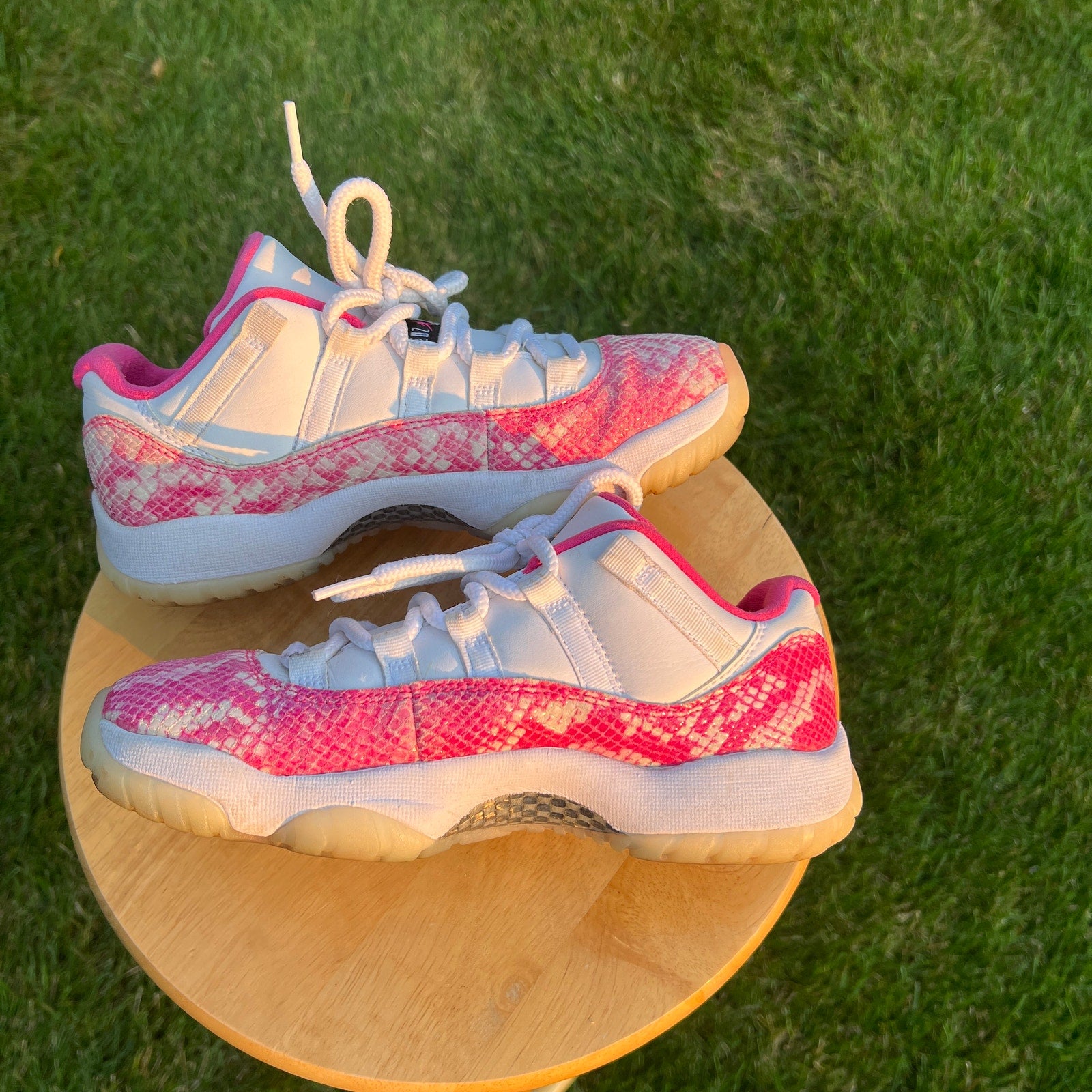 Air Jordan 11 Retro Low Pink Snakeskin Women's Shoes - Size 7