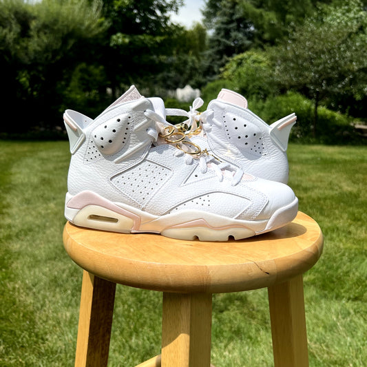 Wmns Air Jordan 6 Retro Gold Hoops Women's Shoes - Size 9.5