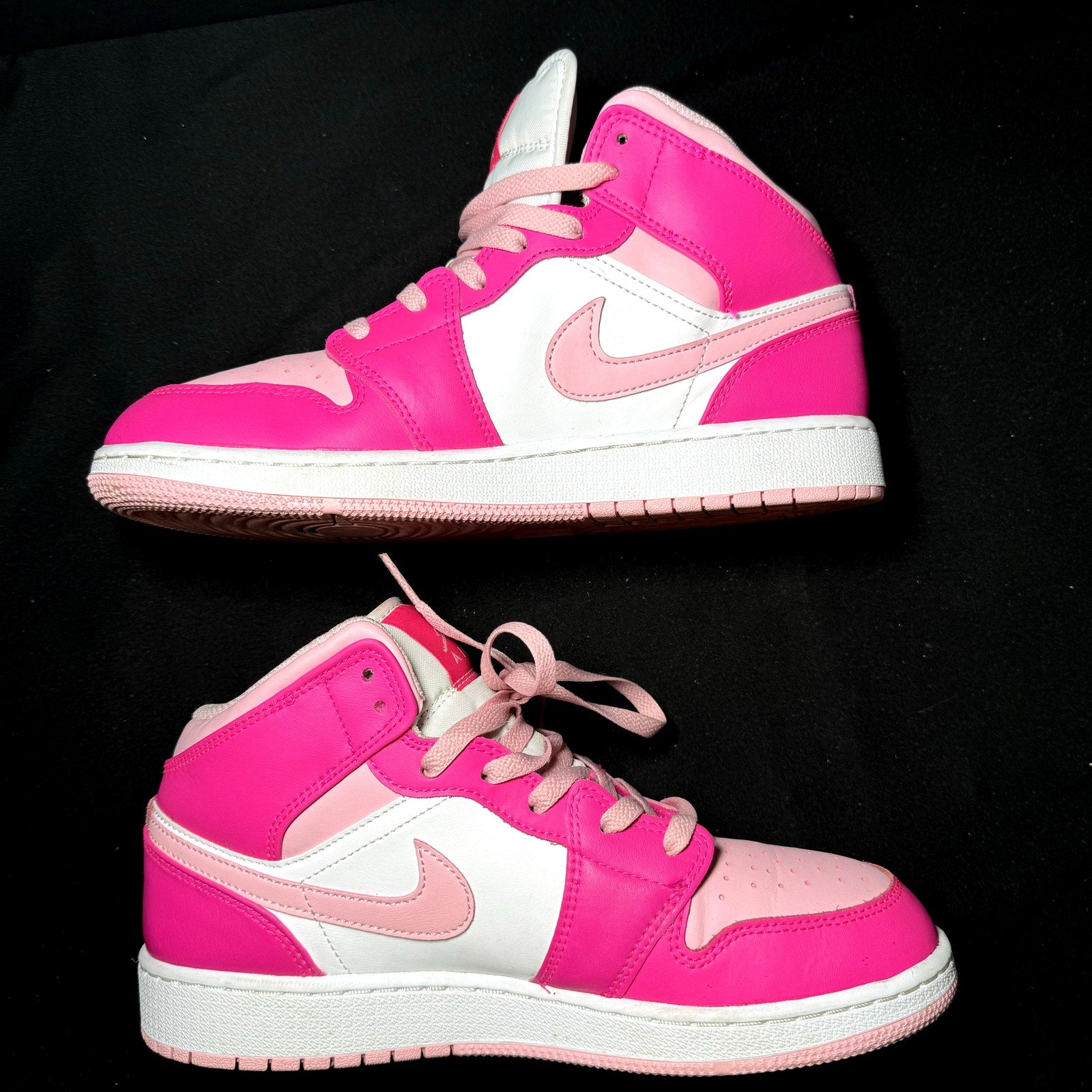 Air Jordan 1 Mid GS Fierce Pink Men's Shoes - Size 7