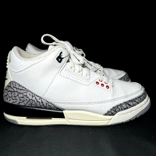 Air Jordan 3 Retro GS White Cement Reimagined Kids Shoes - Size 6.5