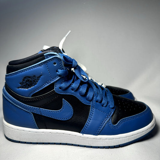 Air Jordan 1 Retro High OG GS Dark Marina Blue Kids Shoes - Size 5