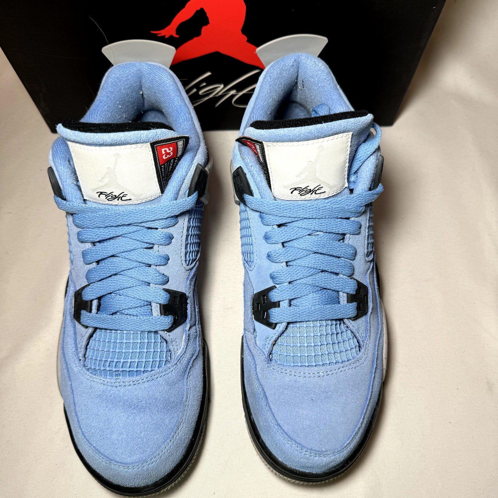 Air Jordan 4 Retro GS University Blue Kids Shoes - Size 6.5