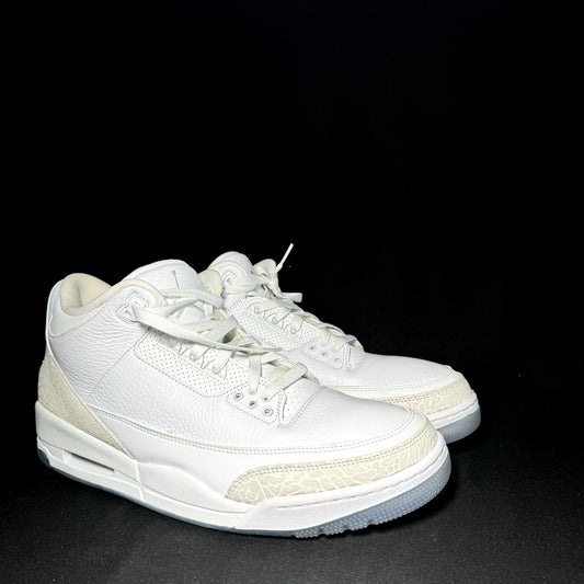 Air Jordan 3 Retro Triple White 2018 Men's Shoes - Size 12.5