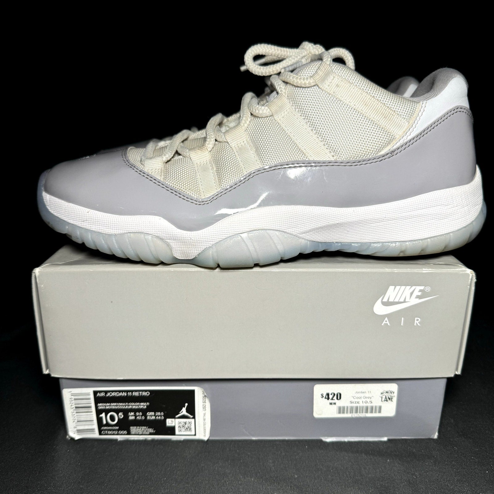 Air Jordan 11 Retro Low Cement Grey 2023 Men's Shoes - Size 9.5