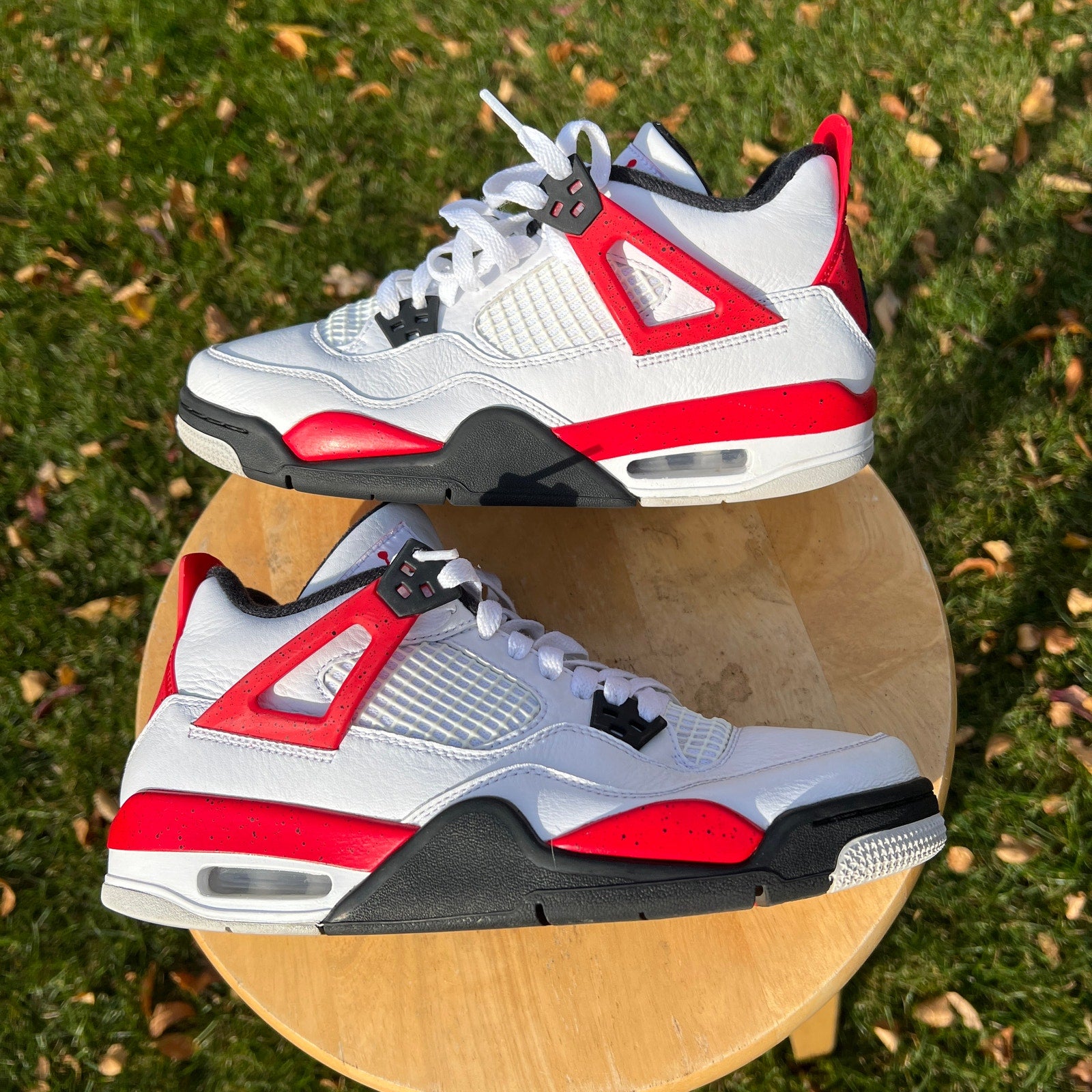 Air Jordan 4 Retro GS Red Cement Kids Shoes - Size 7