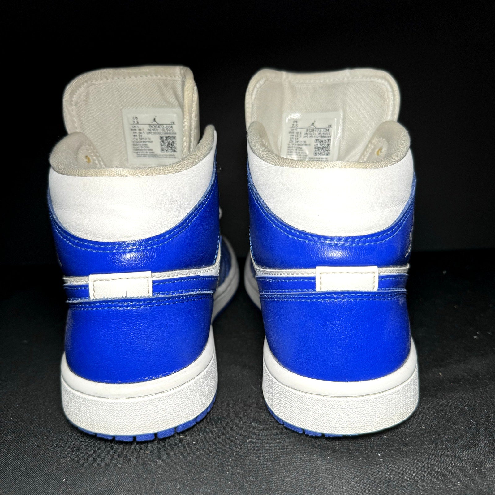 Air Jordan 1 Mid Kentucky Blue Women's Shoes - Size 7.5