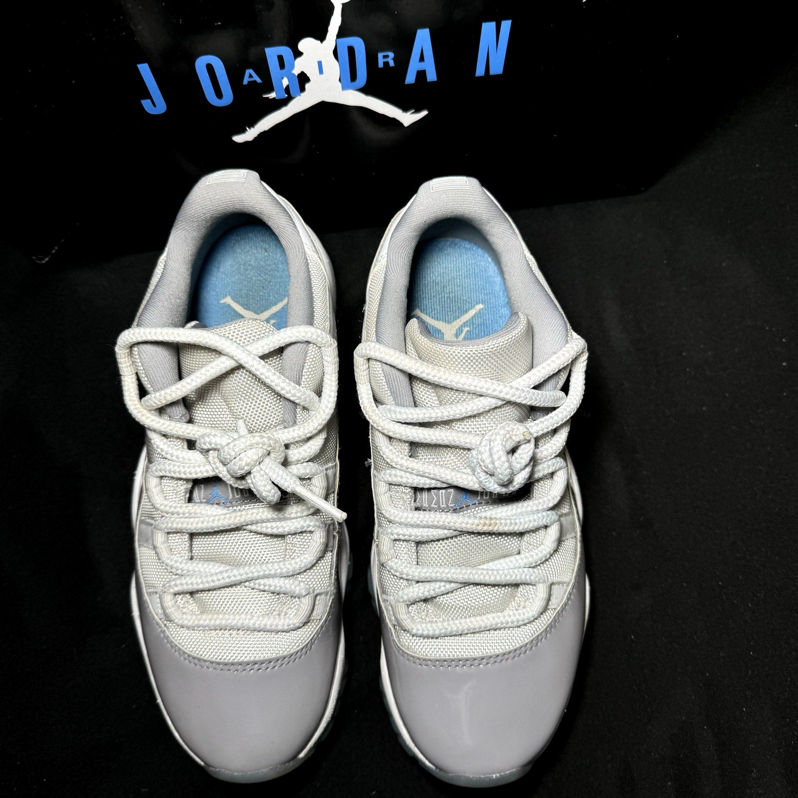 Air Jordan 11 Retro Low Cement Grey Kids Shoes - Size 5