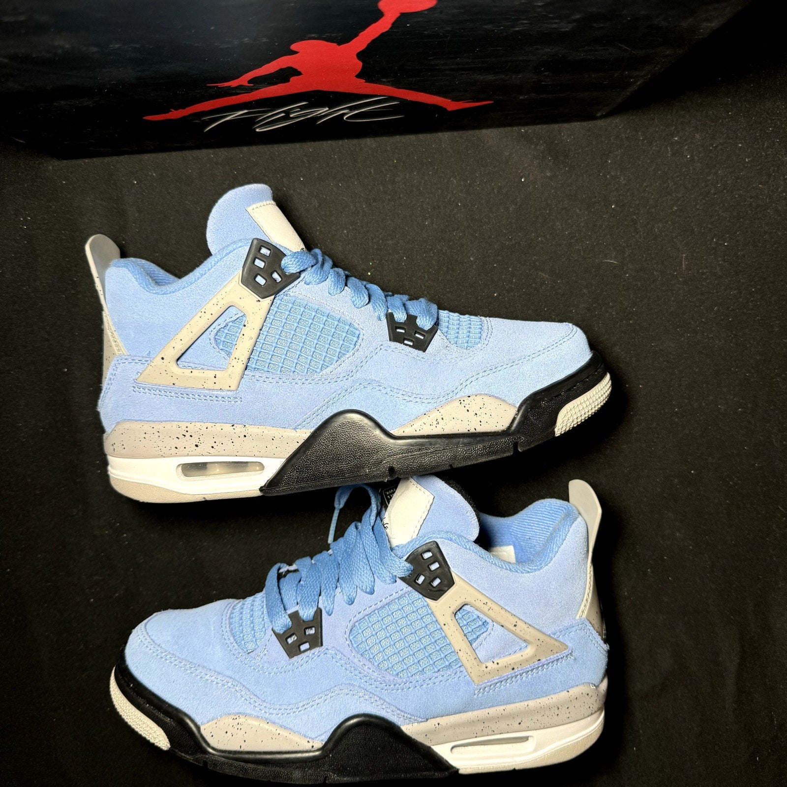 Air Jordan 4 Retro GS University Blue Kids Shoes - Size 4.5