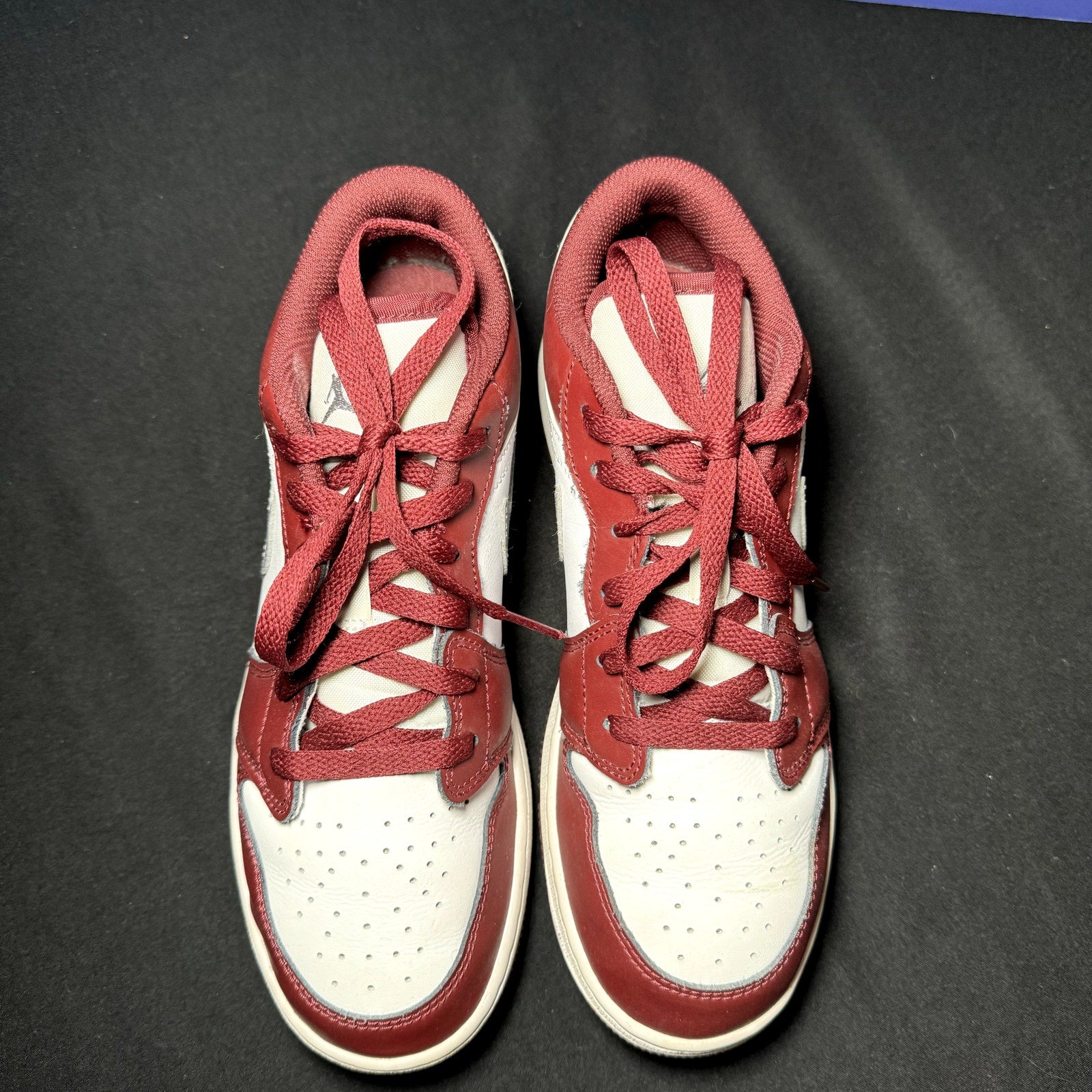 Air Jordan 1 Low GS Cherrywood Red Kids Shoes - Size 6