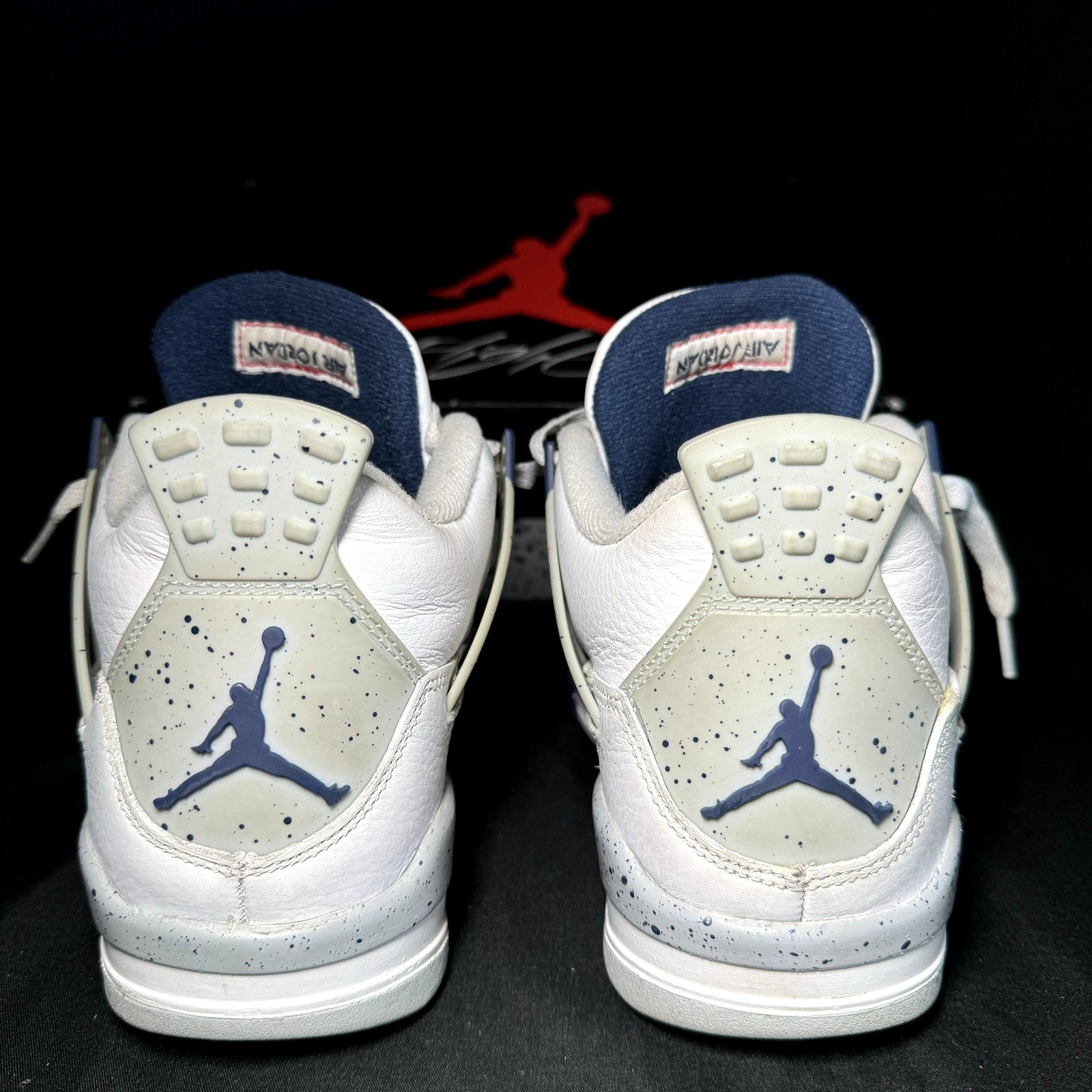 Air Jordan 4 Retro GS Midnight Navy Kids Shoes - Size 7