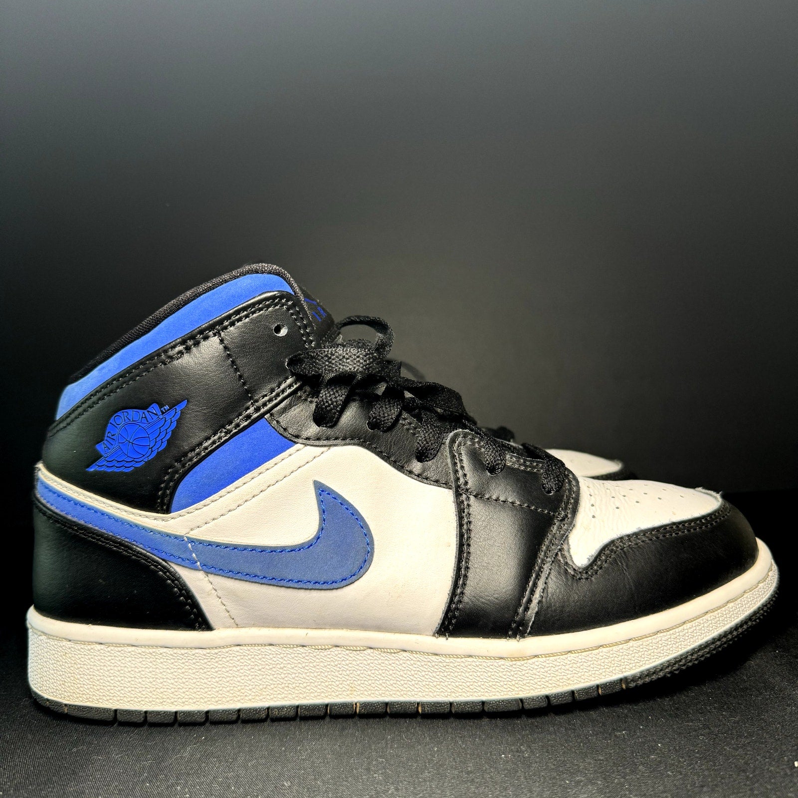 Air Jordan 1 Mid GS Racer Blue Kids Shoes - Size 7