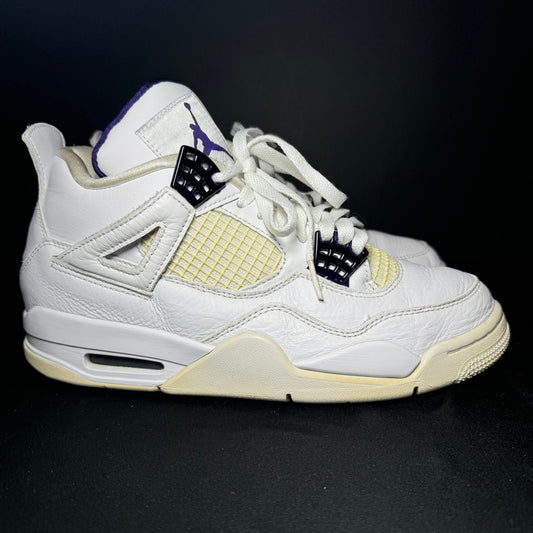 Air Jordan 4 Retro Purple Metallic Men's Shoes - Size 7.5