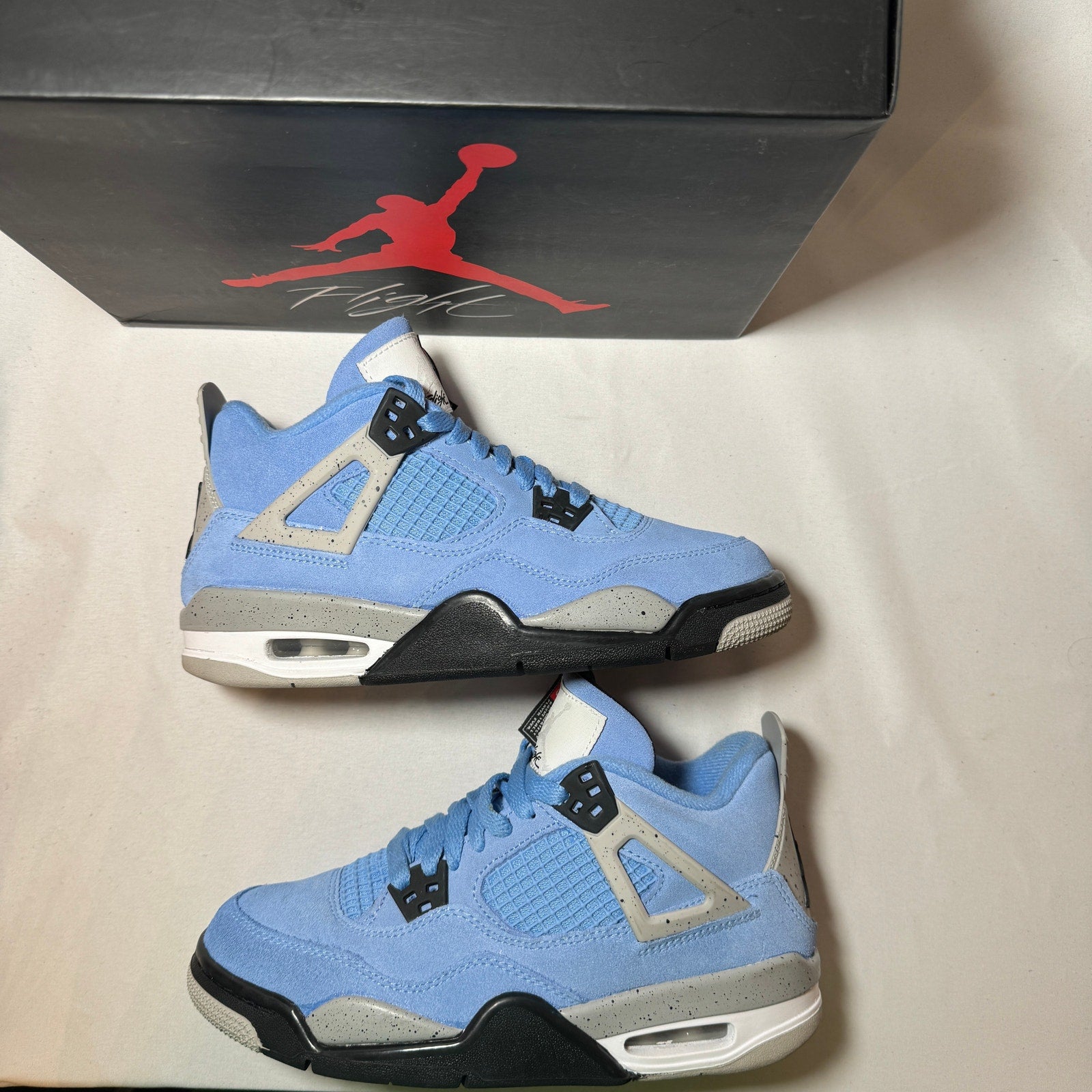 Air Jordan 4 Retro GS University Blue Kids Shoes - Size 5