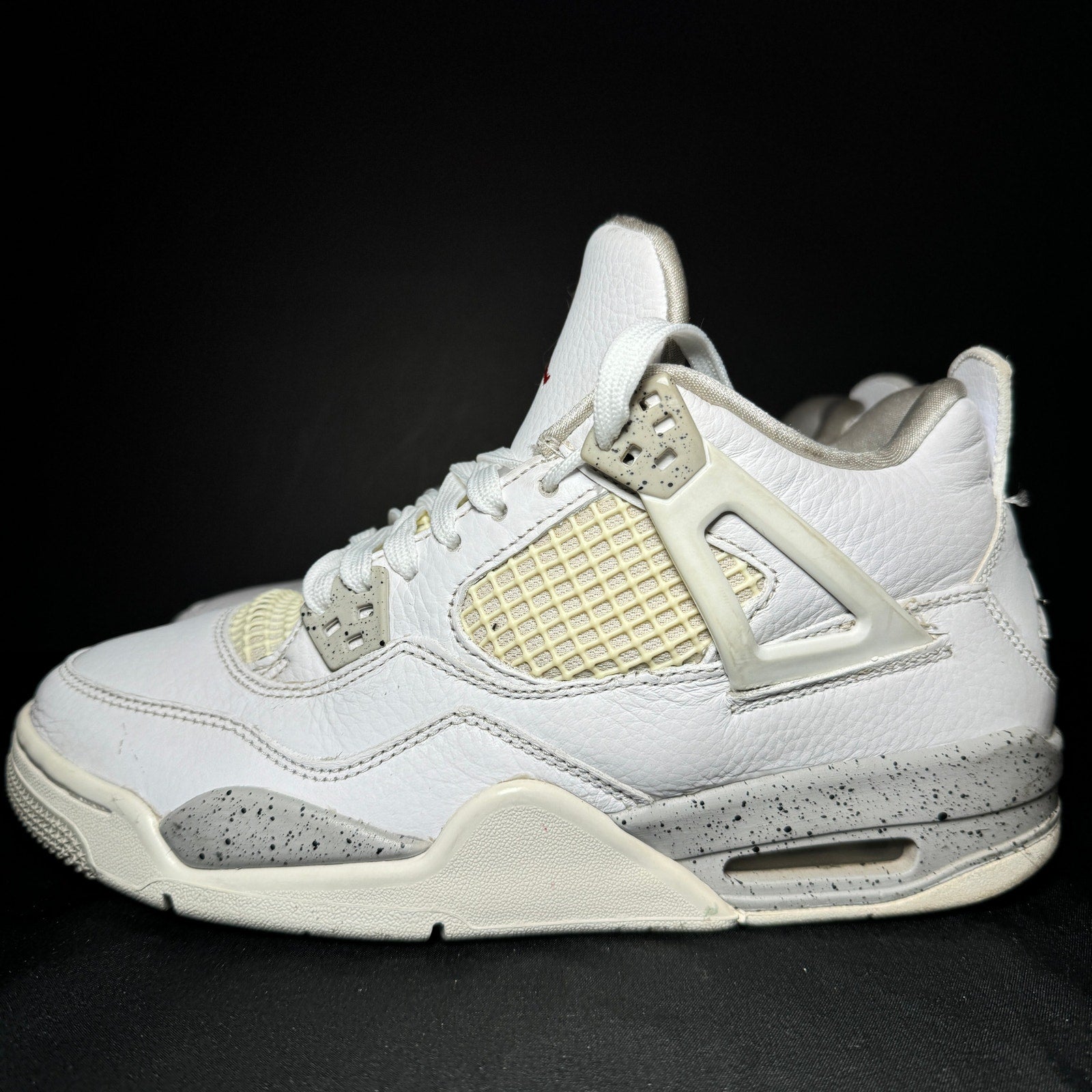 Air Jordan 4 Retro GS White Oreo Kids Shoes - Size 7