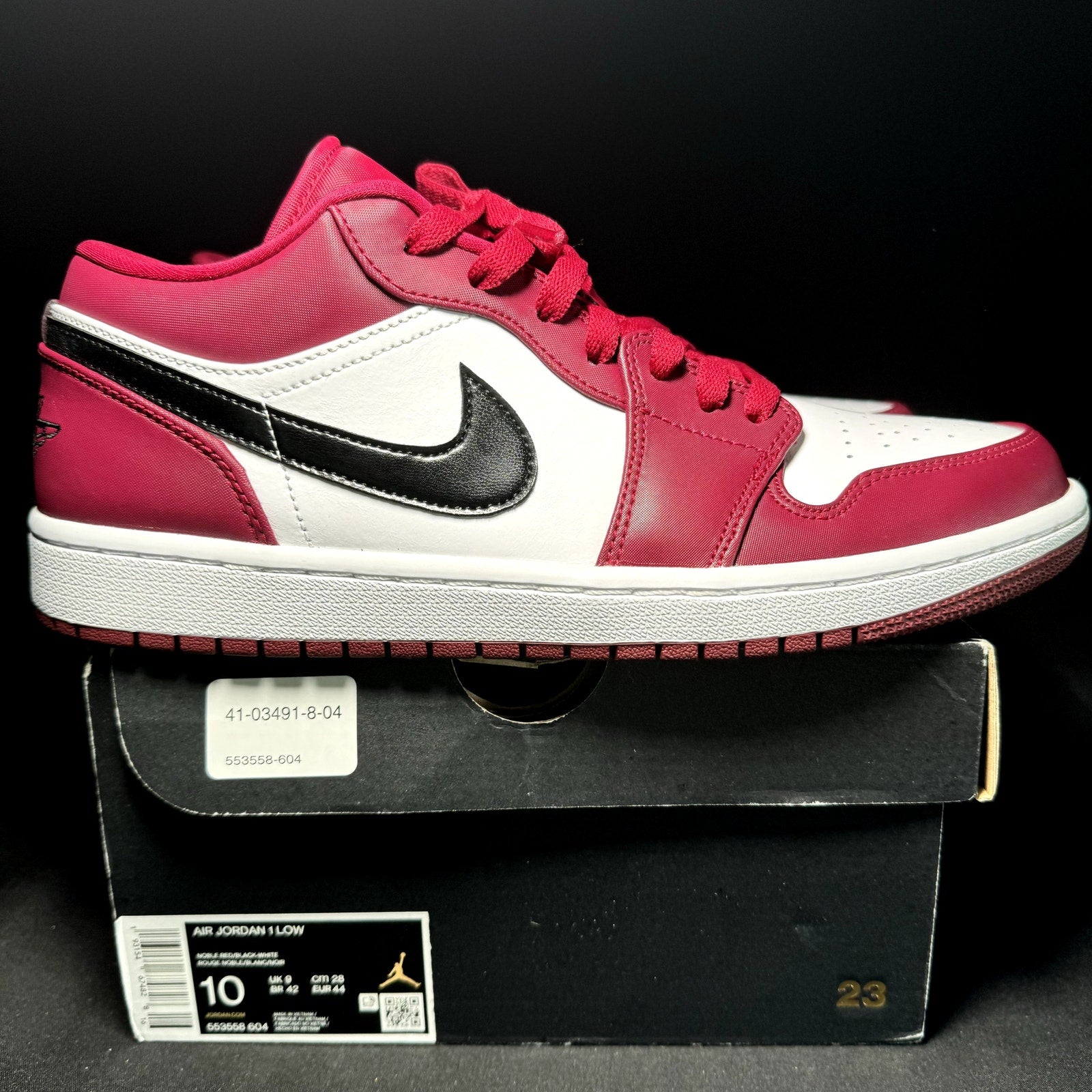 Air Jordan 1 Low Noble Red 2020 Men's Shoes  - Size 10