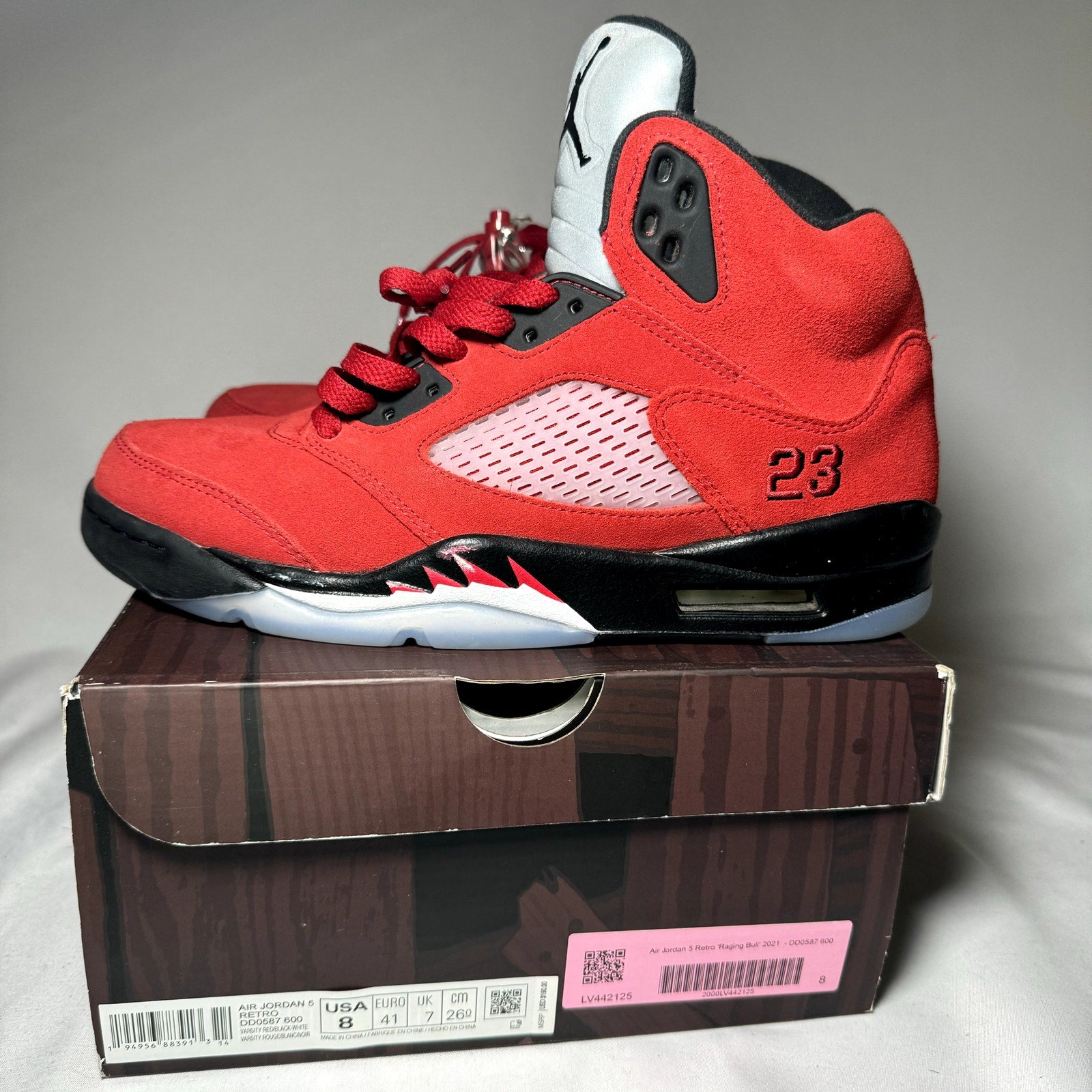 Air Jordan 5 Retro Raging Bull 2021 Men's Shoes - Size 8