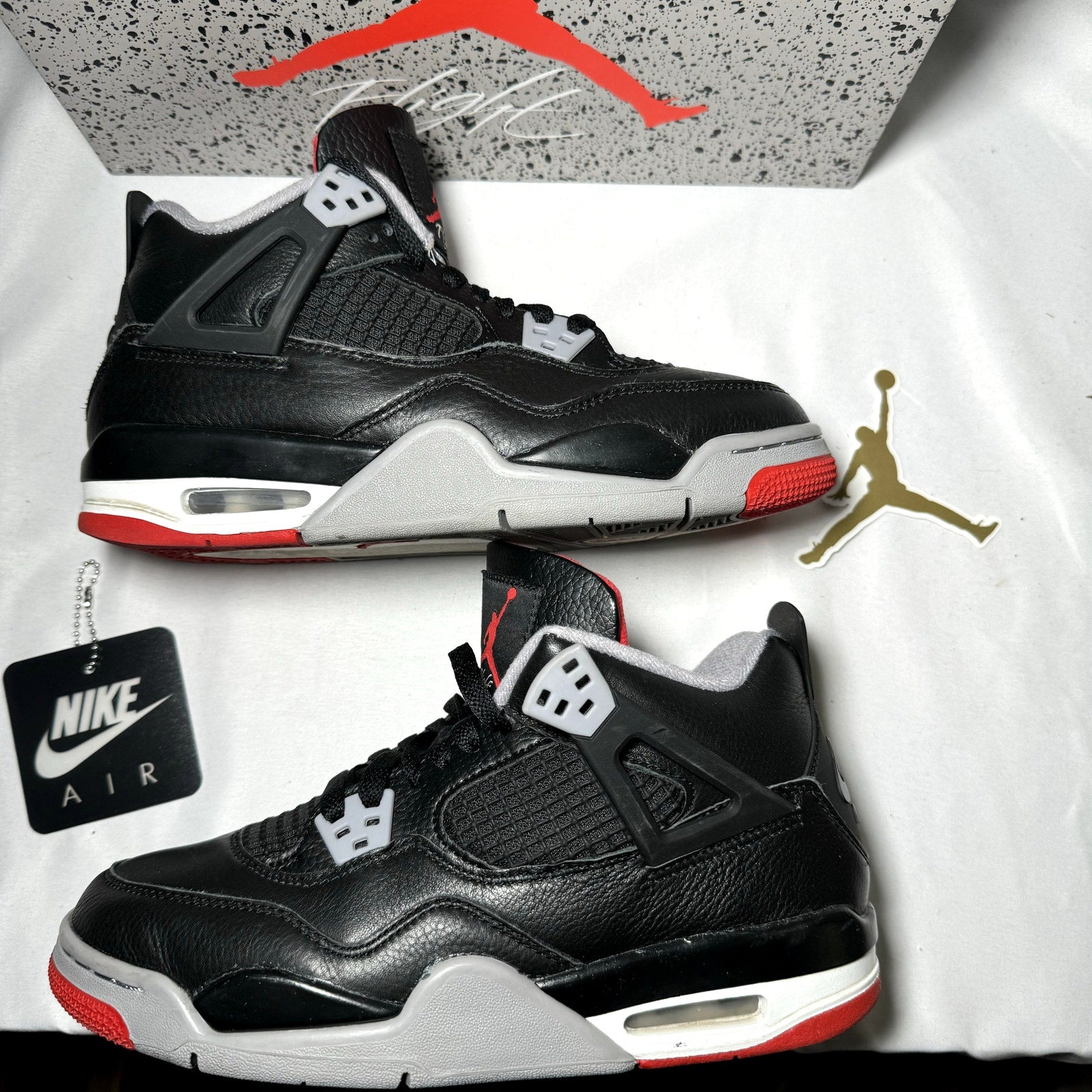 Air Jordan 4 Retro GS Bred Reimagined Kids Shoes - Size 6.5