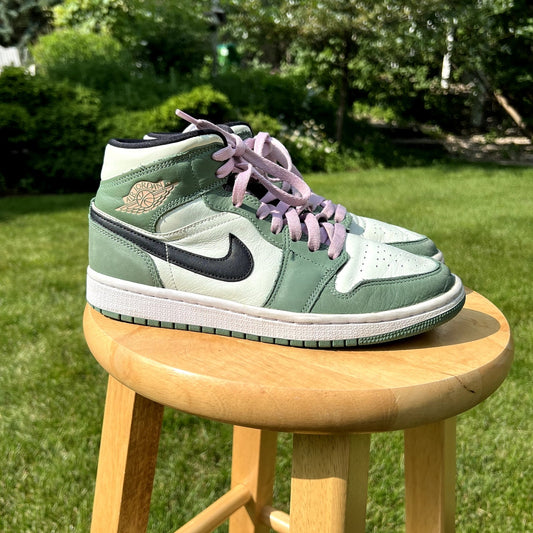 Air Jordan 1 Mid SE Dutch Green Women's Shoes - Size 8.5