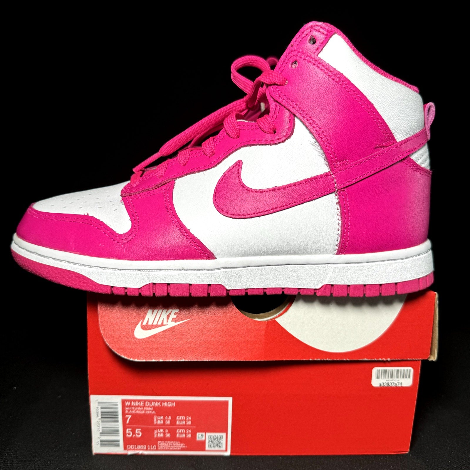 Nike Dunk High Pink Prime 2021 Women's Shoes - Size 7