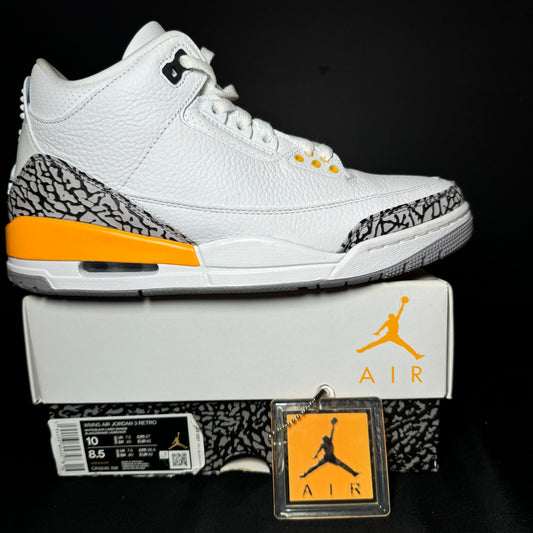 Air Jordan 3 Retro Laser Orange Women's Shoes - Size 10