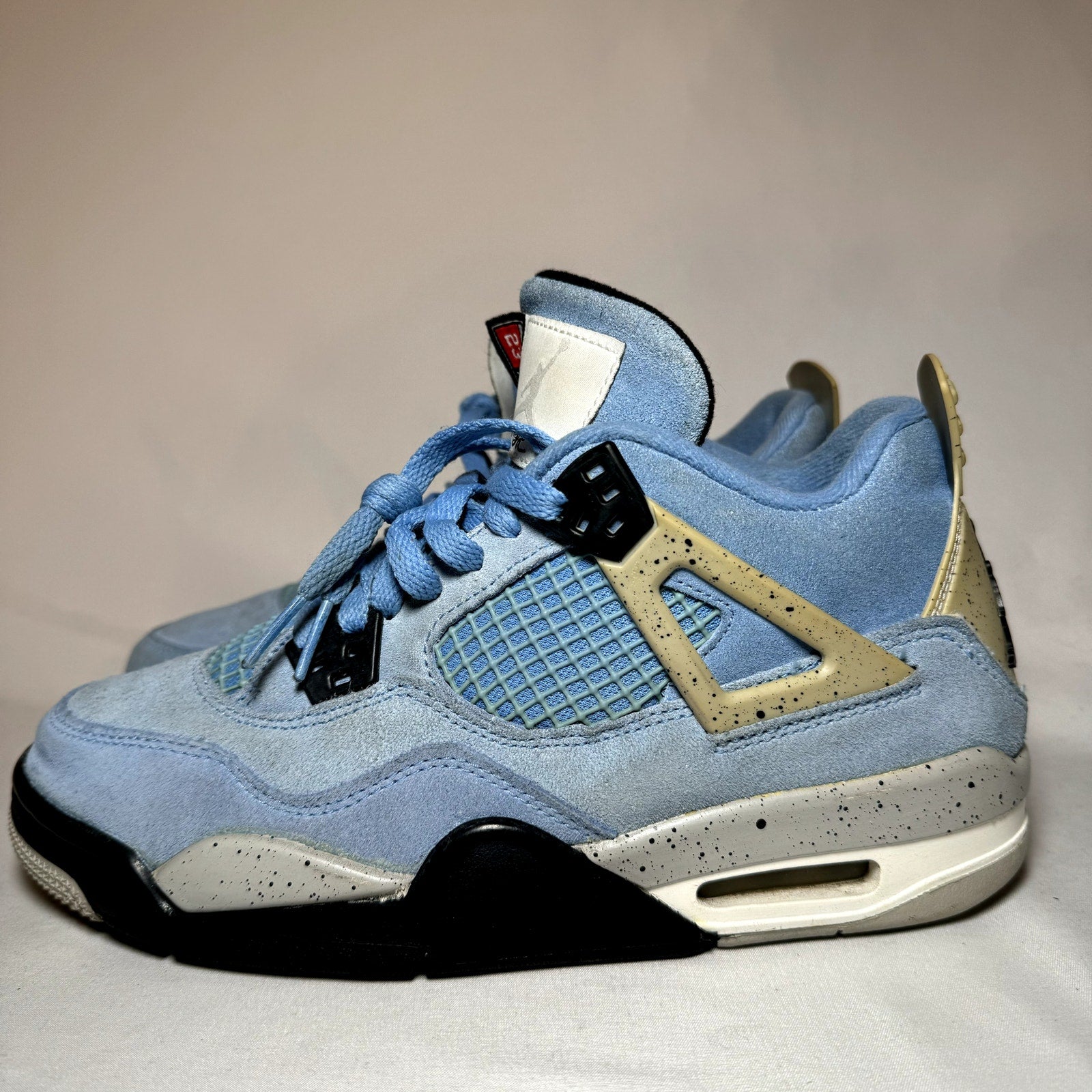 Air Jordan 4 Retro GS University Blue Kids Shoes - Size 6.5