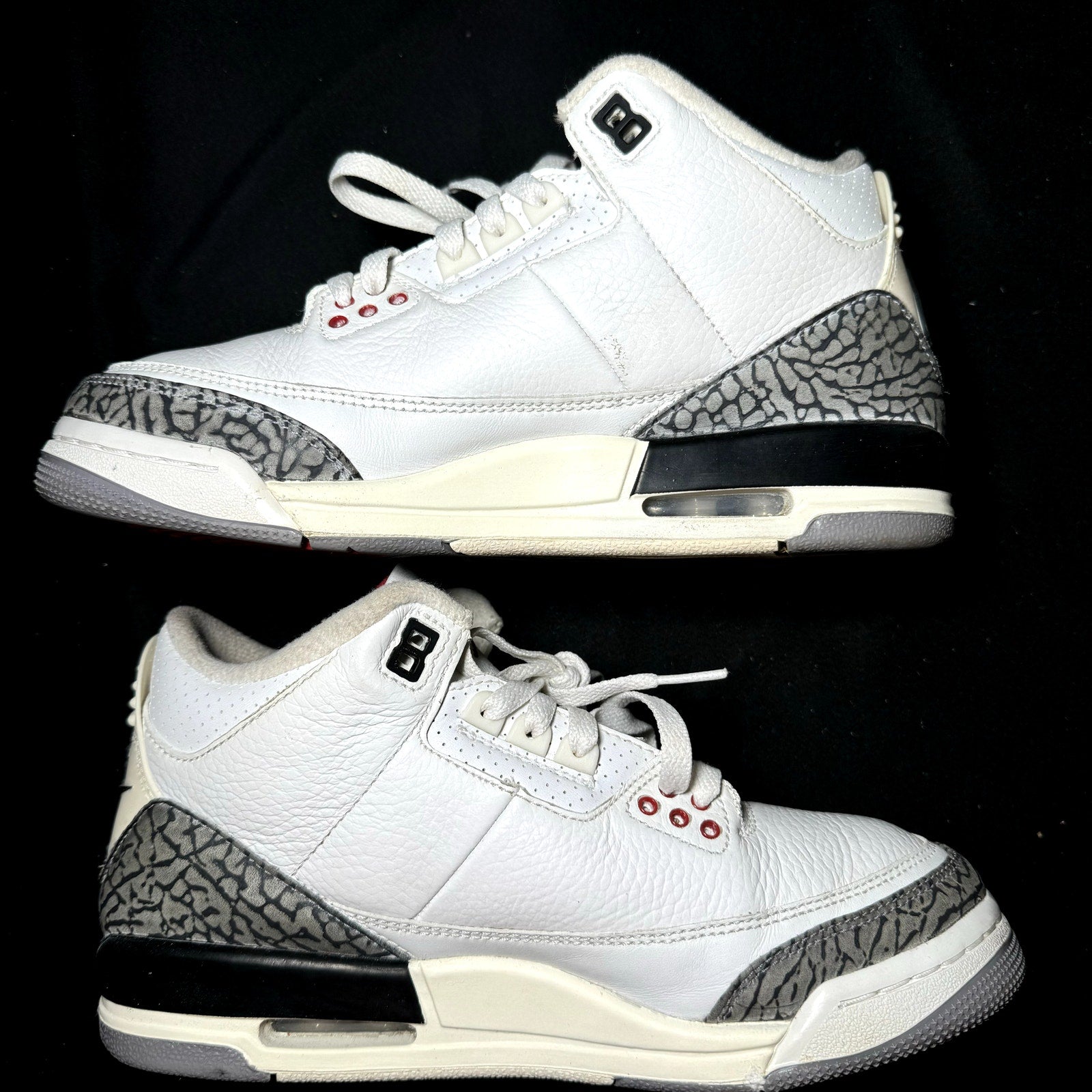 Air Jordan 3 Retro GS White Cement Reimagined Kids Shoes - Size 6.5