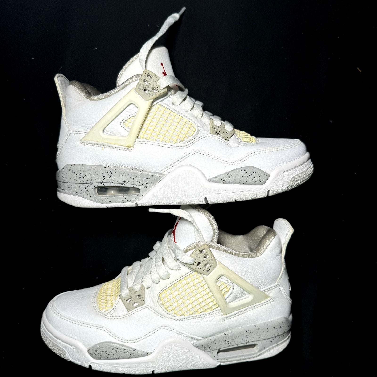 Air Jordan 4 Retro GS White Oreo Kids Shoes - Size 4