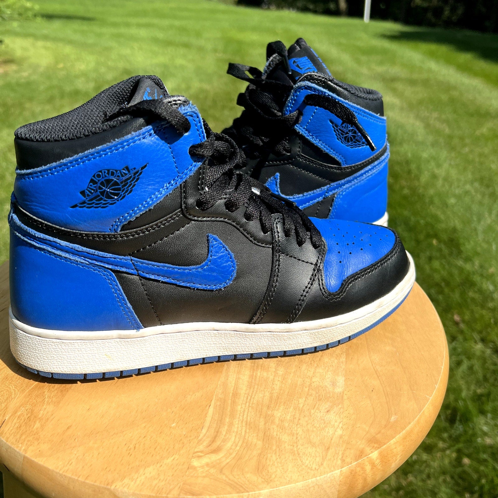 Air Jordan 1 Retro High OG BG Royal 2017 Kids Shoes - Size 6