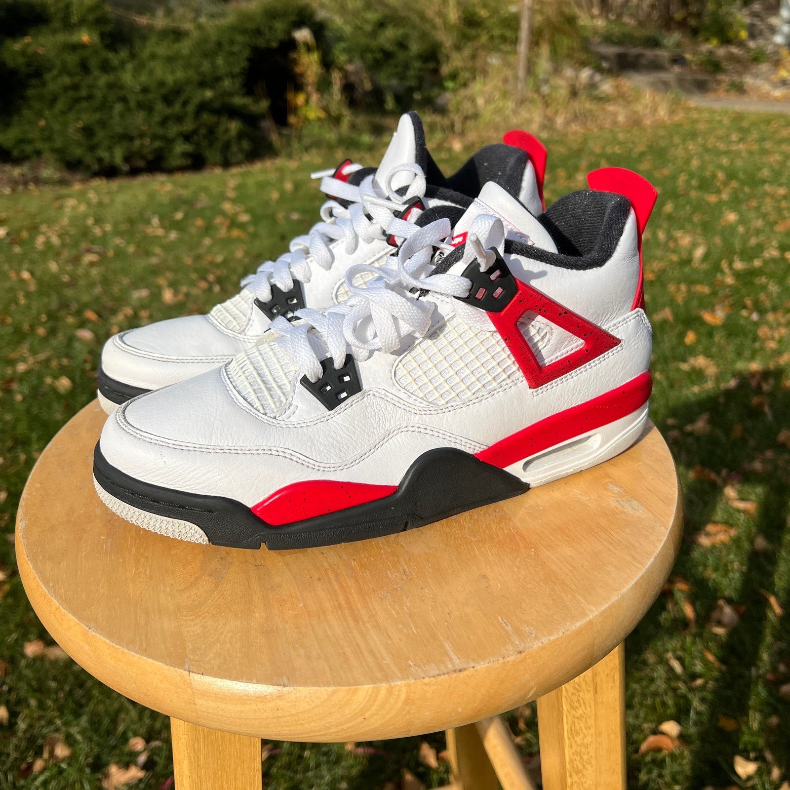 Air Jordan 4 Retro GS Red Cement Kids Shoes - Size 7