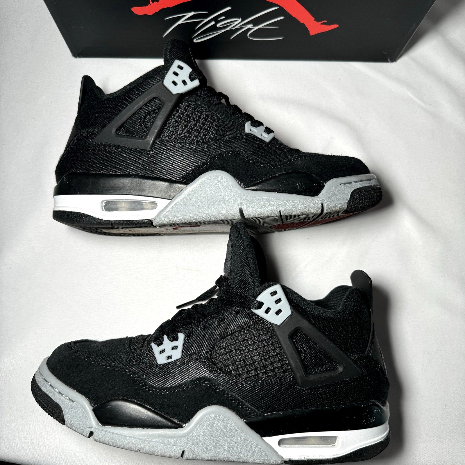 Air Jordan 4 Retro SE GS Black Canvas 2022 Kids Shoes - Size 6.5