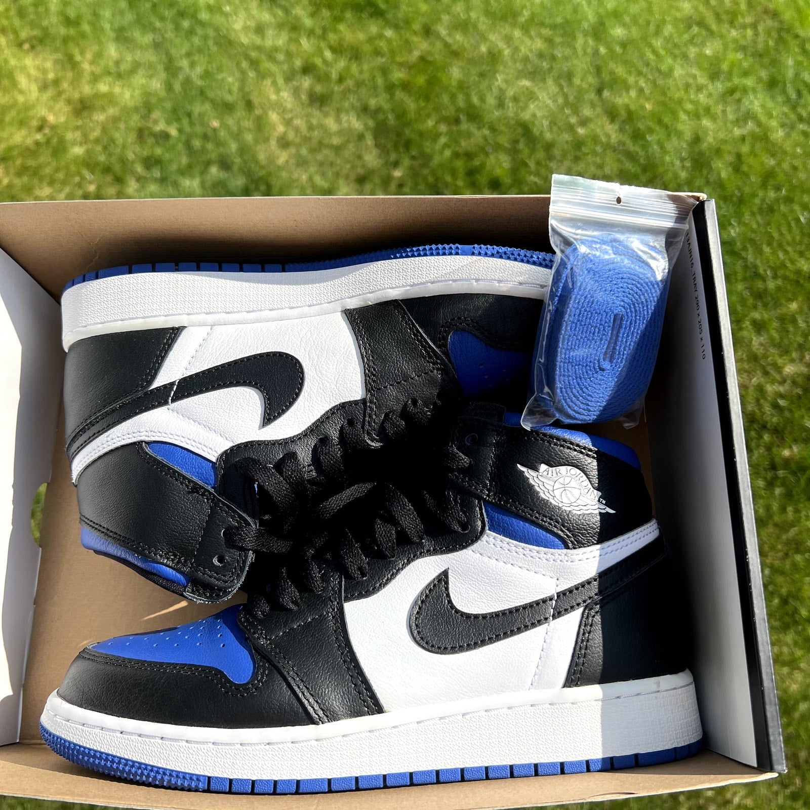 Air Jordan 1 Retro High OG GS Royal Toe Kids Shoes - Size 5.5