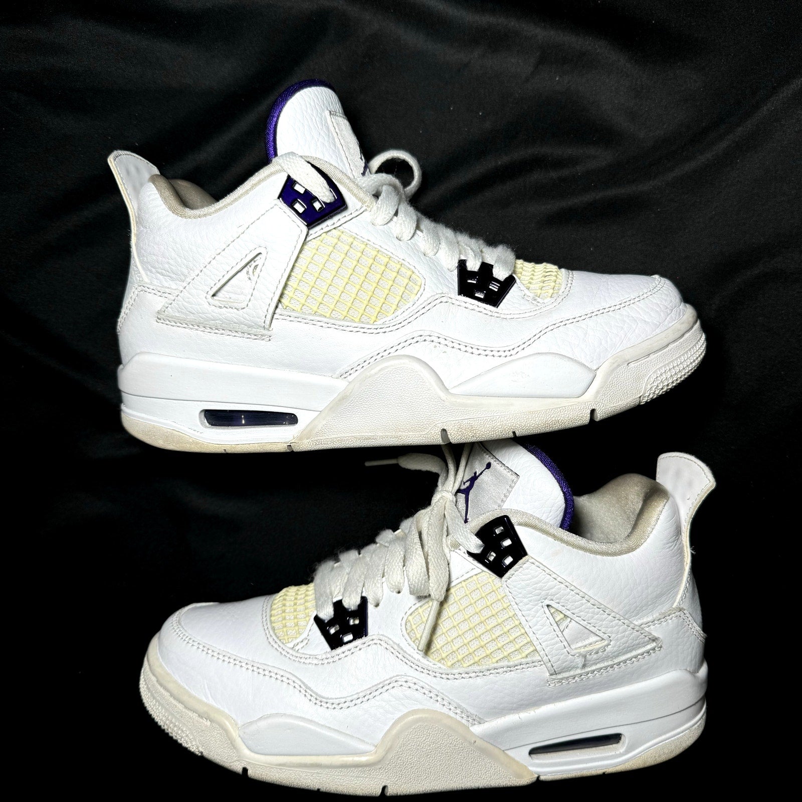 Air Jordan 4 Retro GS Purple Metallic Kids Shoes - Size 6