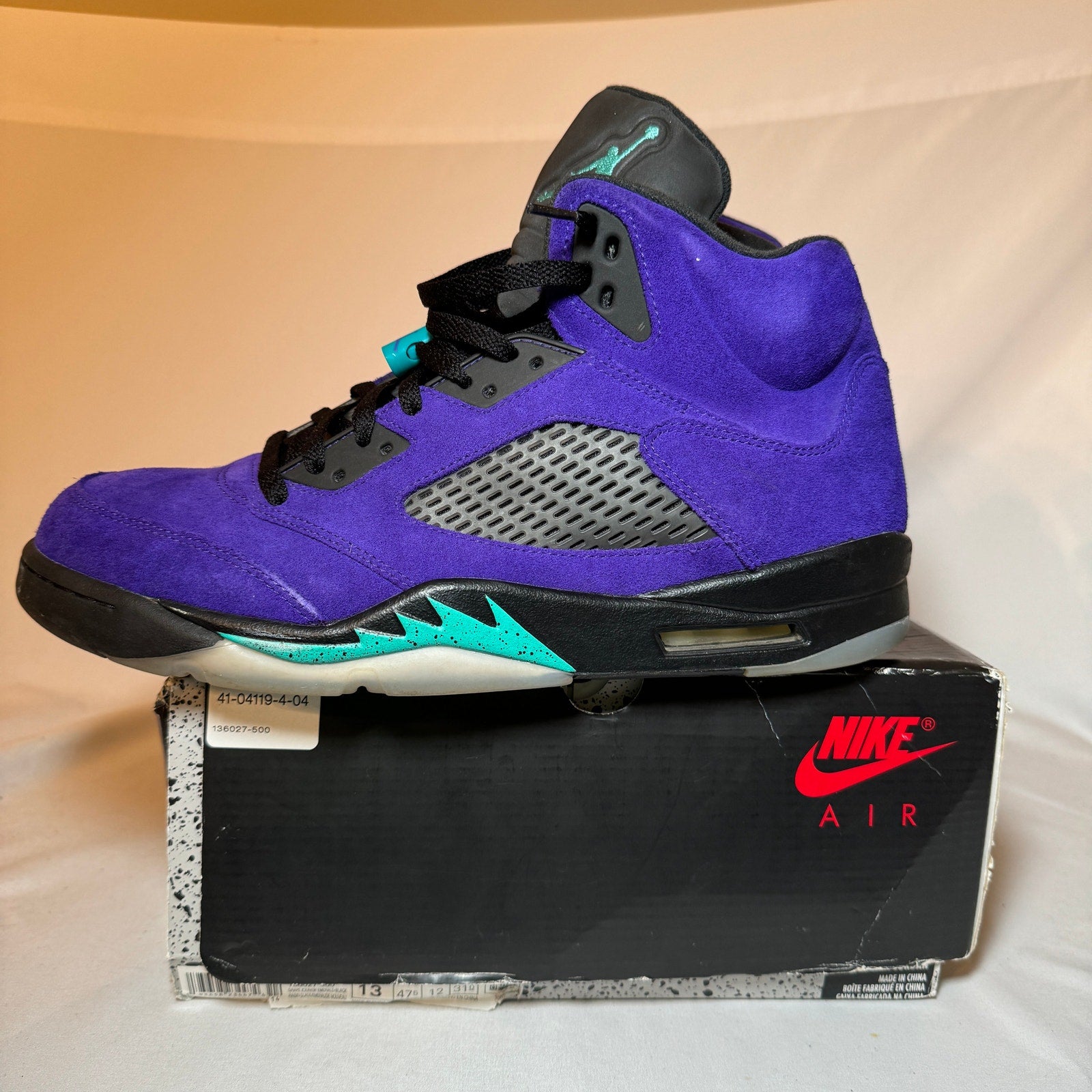 Air Jordan 5 Retro Alternate Grape Men's Shoes - Size 13