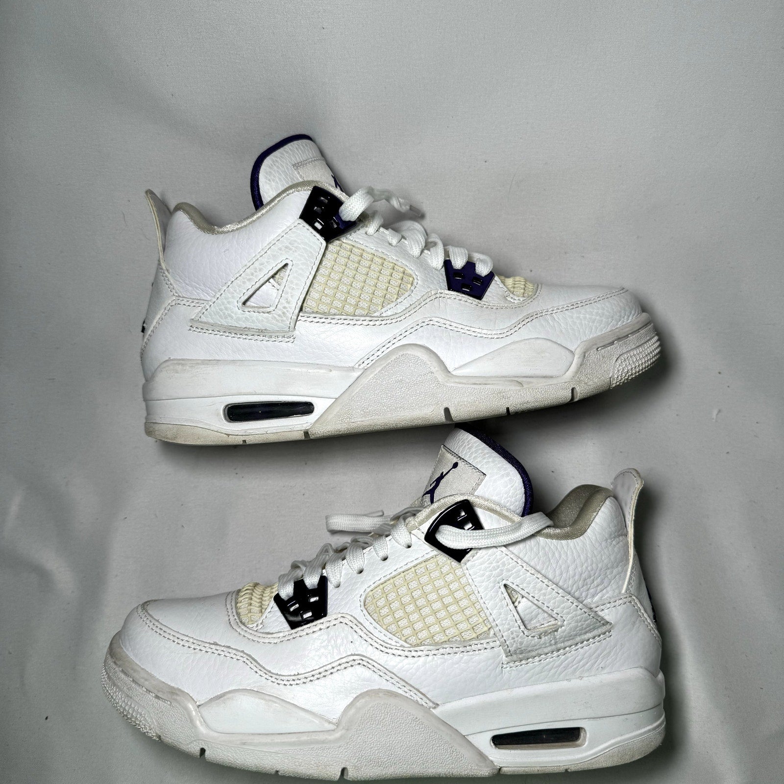 Air Jordan 4 Retro GS Purple Metallic Kids Shoes - Size 6