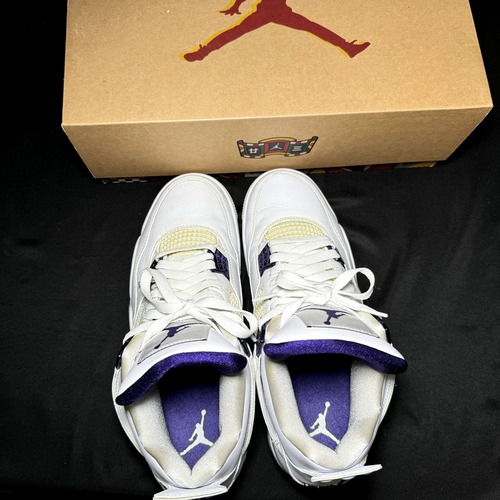 Air Jordan 4 Retro Purple Metallic Men's Shoes - Size 9.5