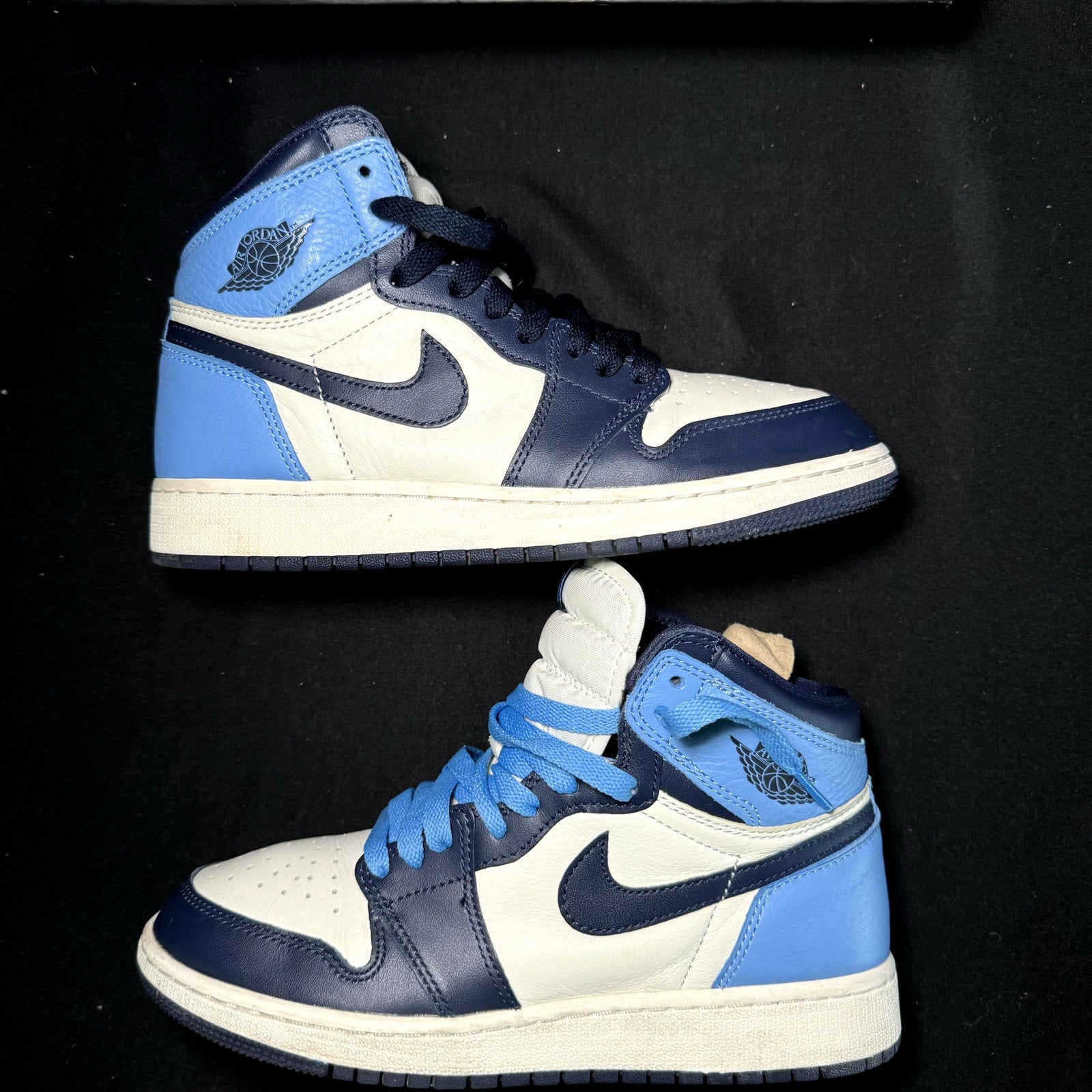 Air Jordan 1 Retro High OG GS Obsidian Kids Shoes - Size 5