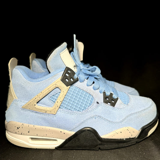 Air Jordan 4 Retro GS University Blue Kids Shoes - Size 4