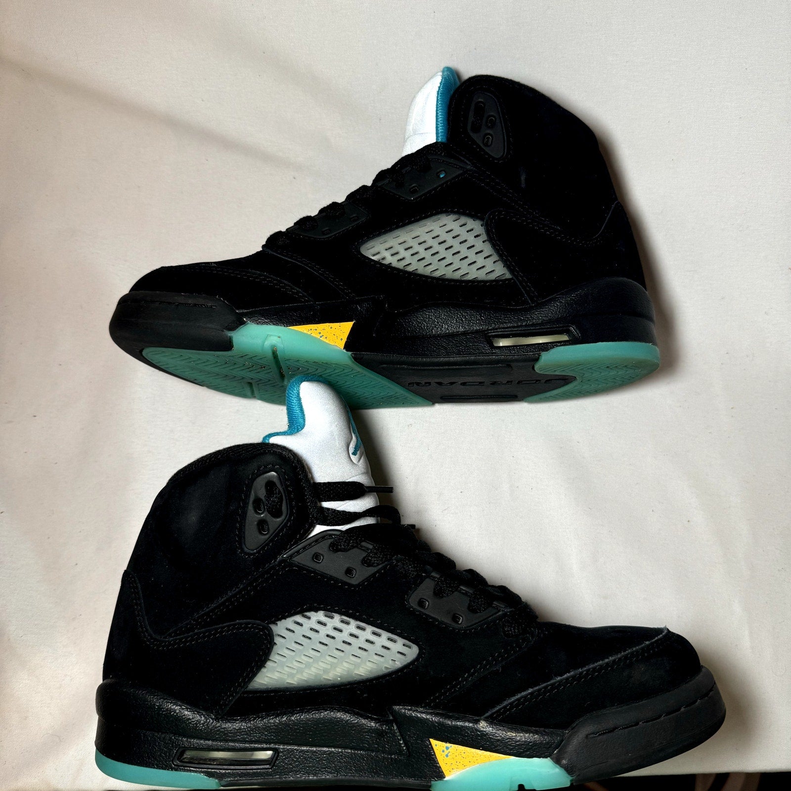 Air Jordan 5 Retro GS Aqua Kids Shoes  - Size 7