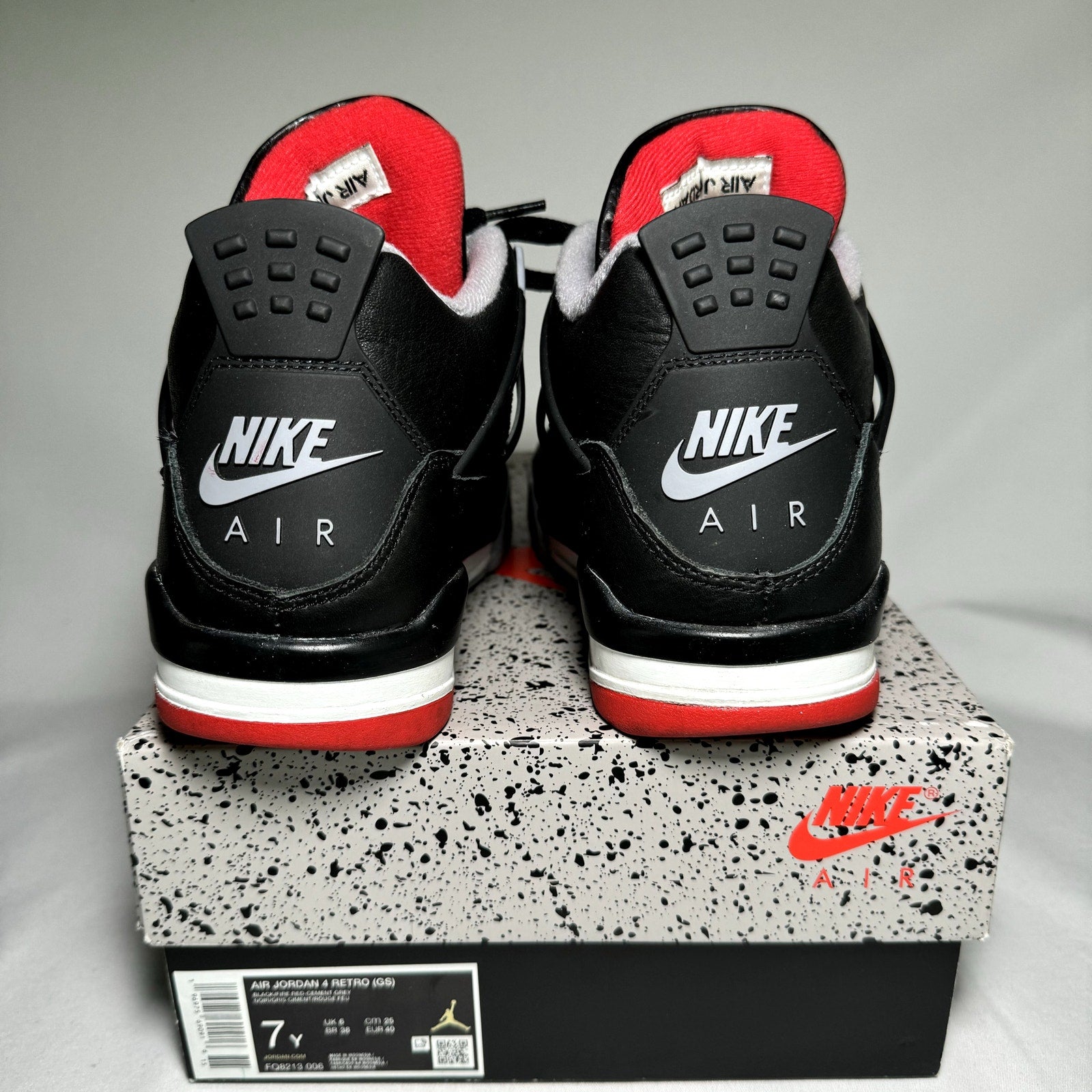 Air Jordan 4 Retro GS Bred Reimagined Kids Shoes - Size 7