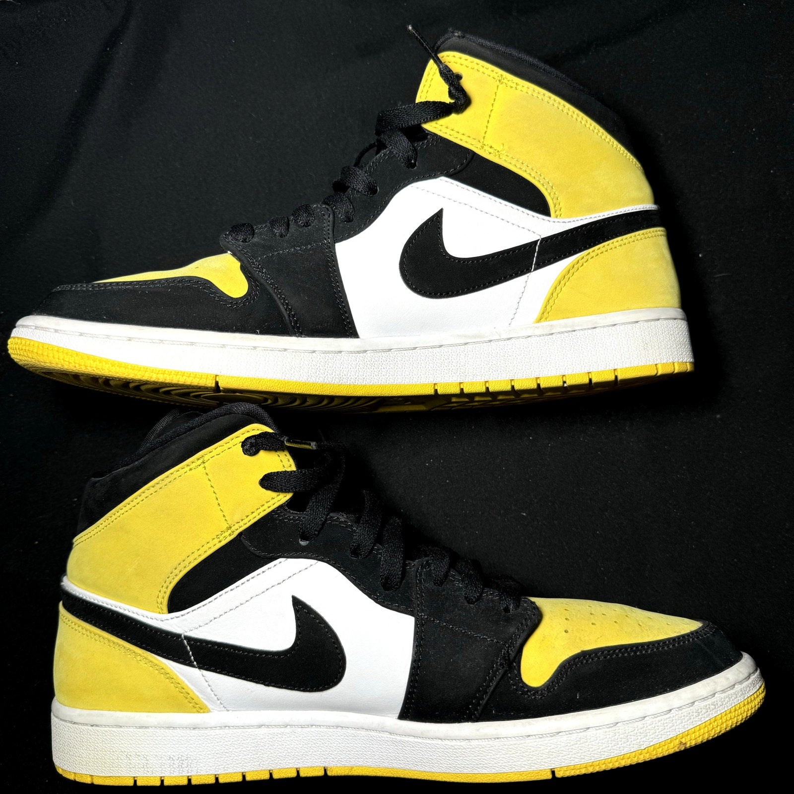 Air Jordan 1 Mid SE Yellow Toe Men's Shoes - Size 12