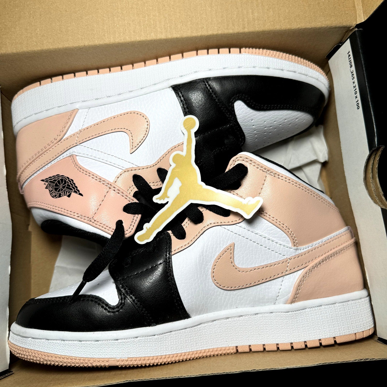 Air Jordan 1 Mid GS Crimson Tint Kids Shoes  - Size 5