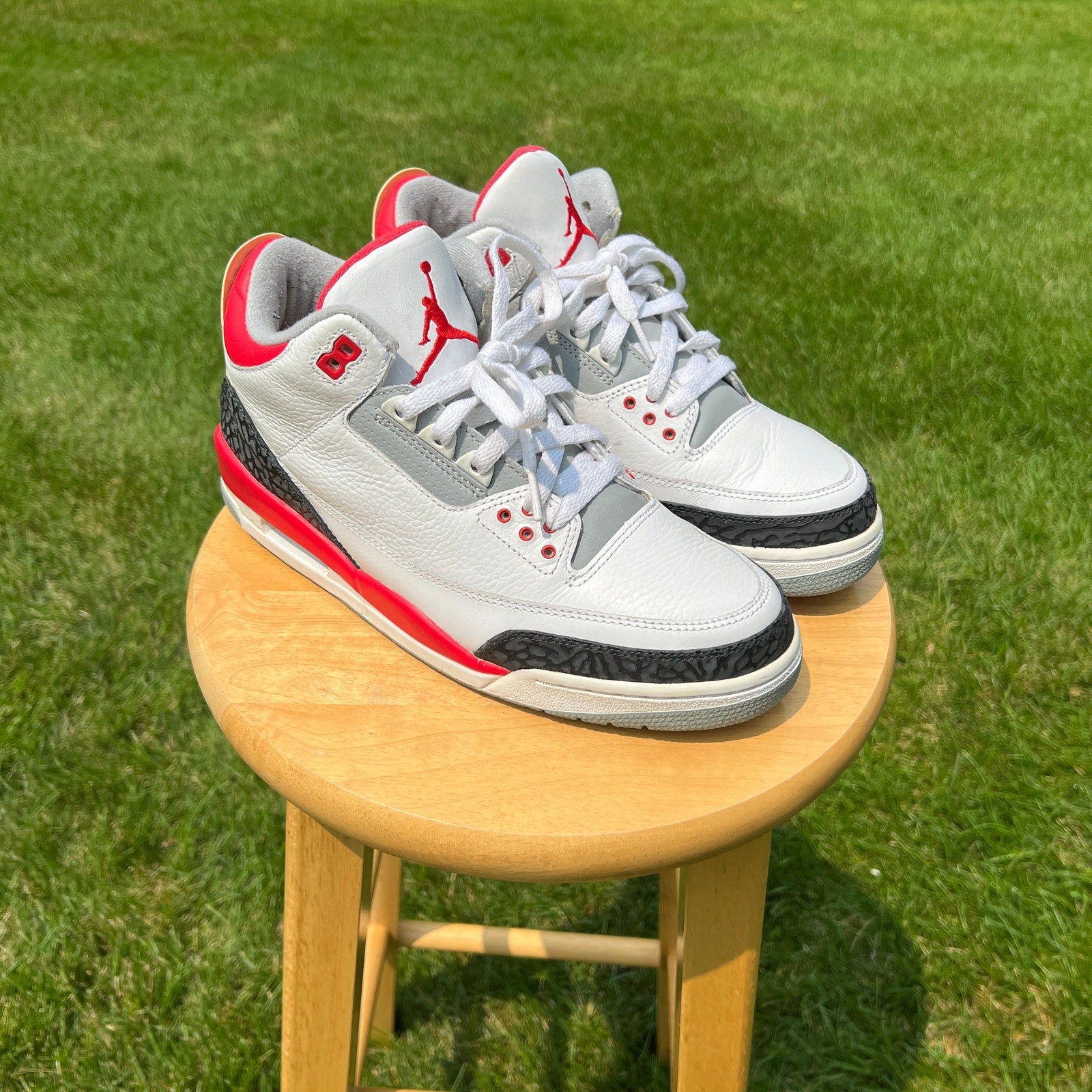 Air Jordan 3 Retro Fire Red 2007 Men's Shoes - Size 9.5