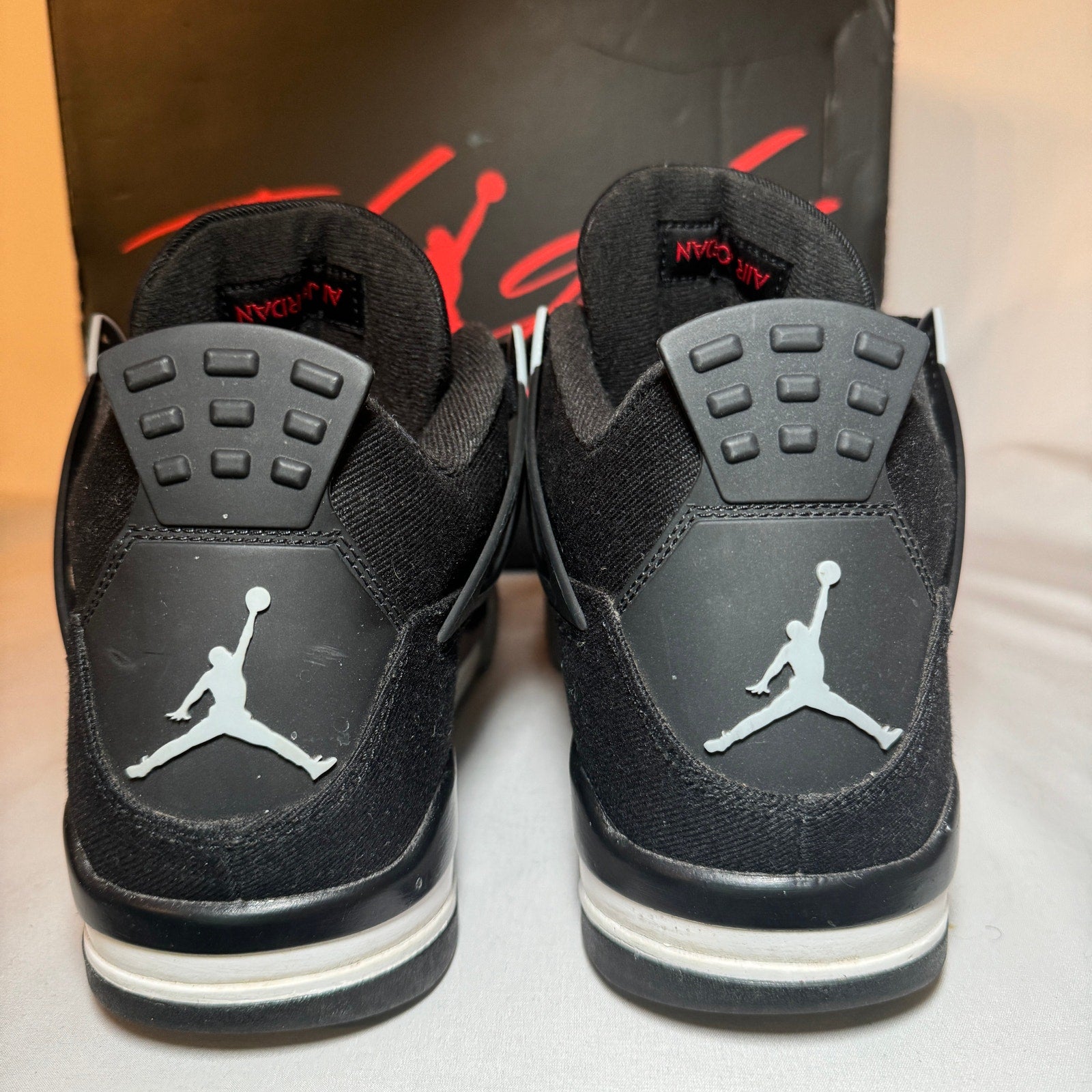 Air Jordan 4 Retro SE Black Canvas Men's Shoes - Size 12