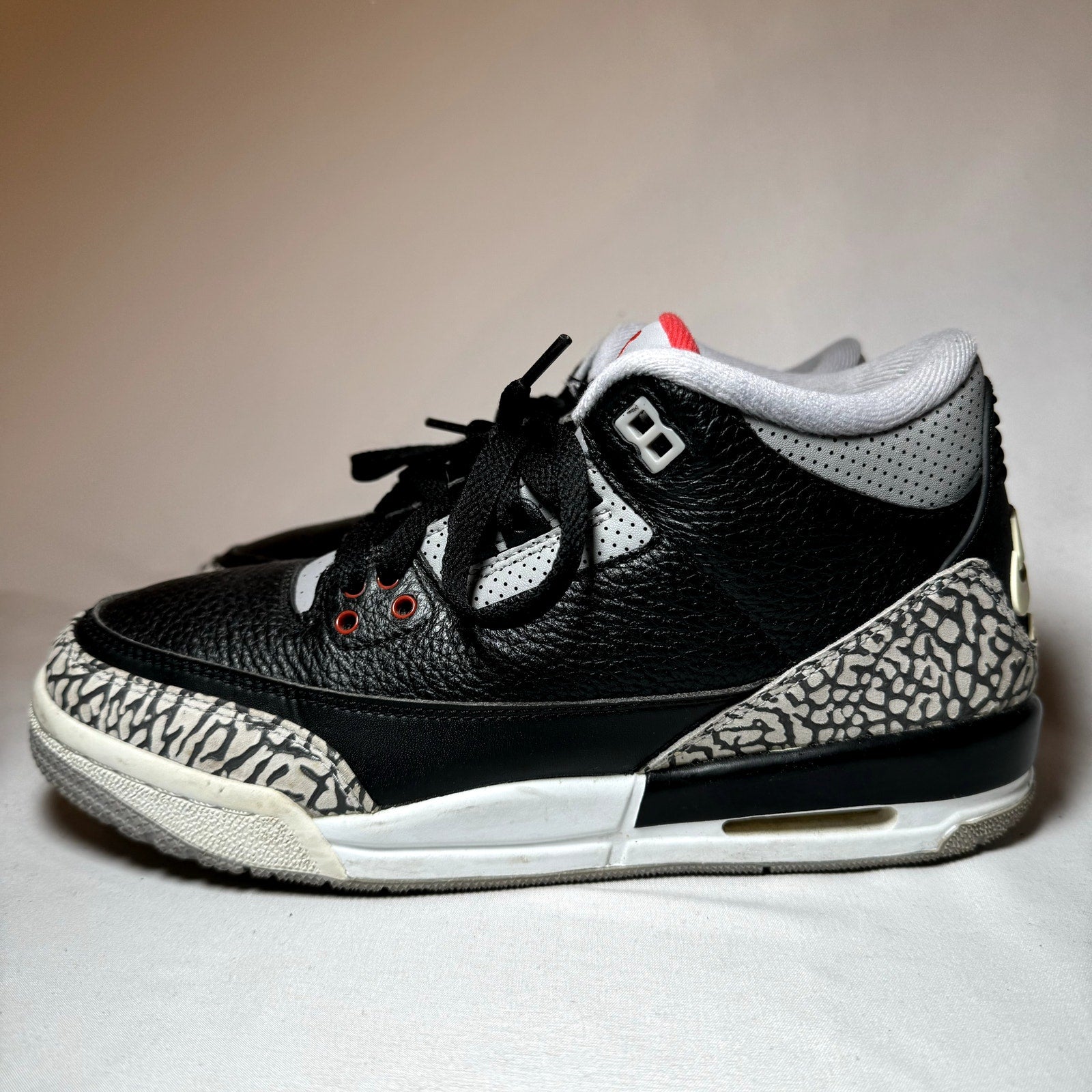 Air Jordan 3 Retro OG BG Black Cement 2018 Kids Shoes - Size 6.5