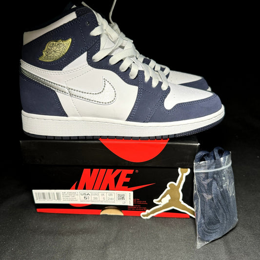 Air Jordan 1 Retro High CO.JP GS Midnight Navy 2020 Kids Shoes - Size 5.5