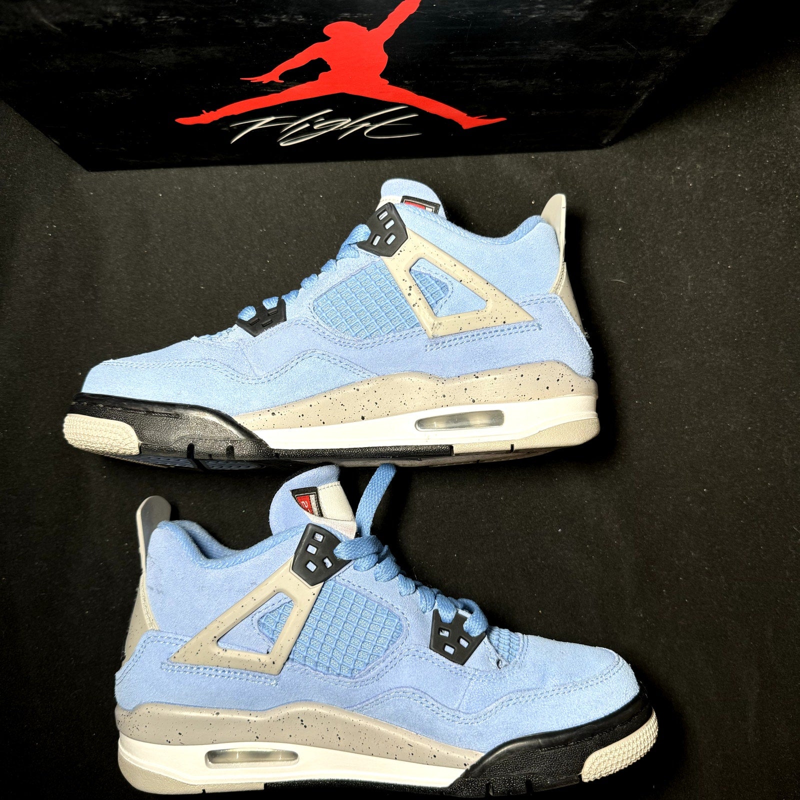 Air Jordan 4 Retro GS University Blue Kids Shoes - Size 4.5