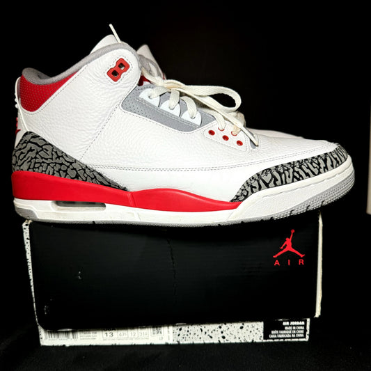 Air Jordan 3 Retro Fire Red 2022 Men's Shoes - Size 13