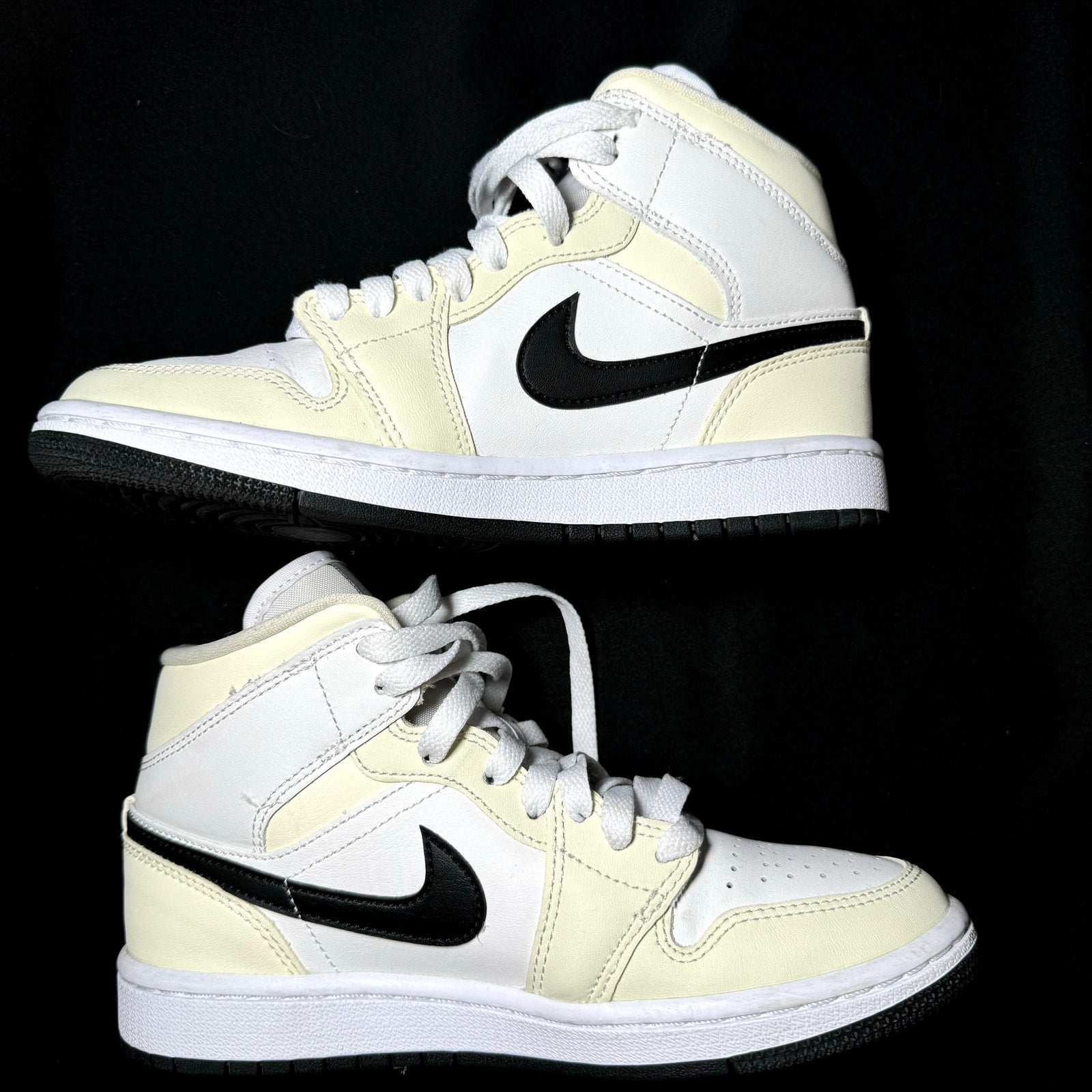 Air Jordan 1 Mid Coconut Milk Women's Shoes - Size 5.5