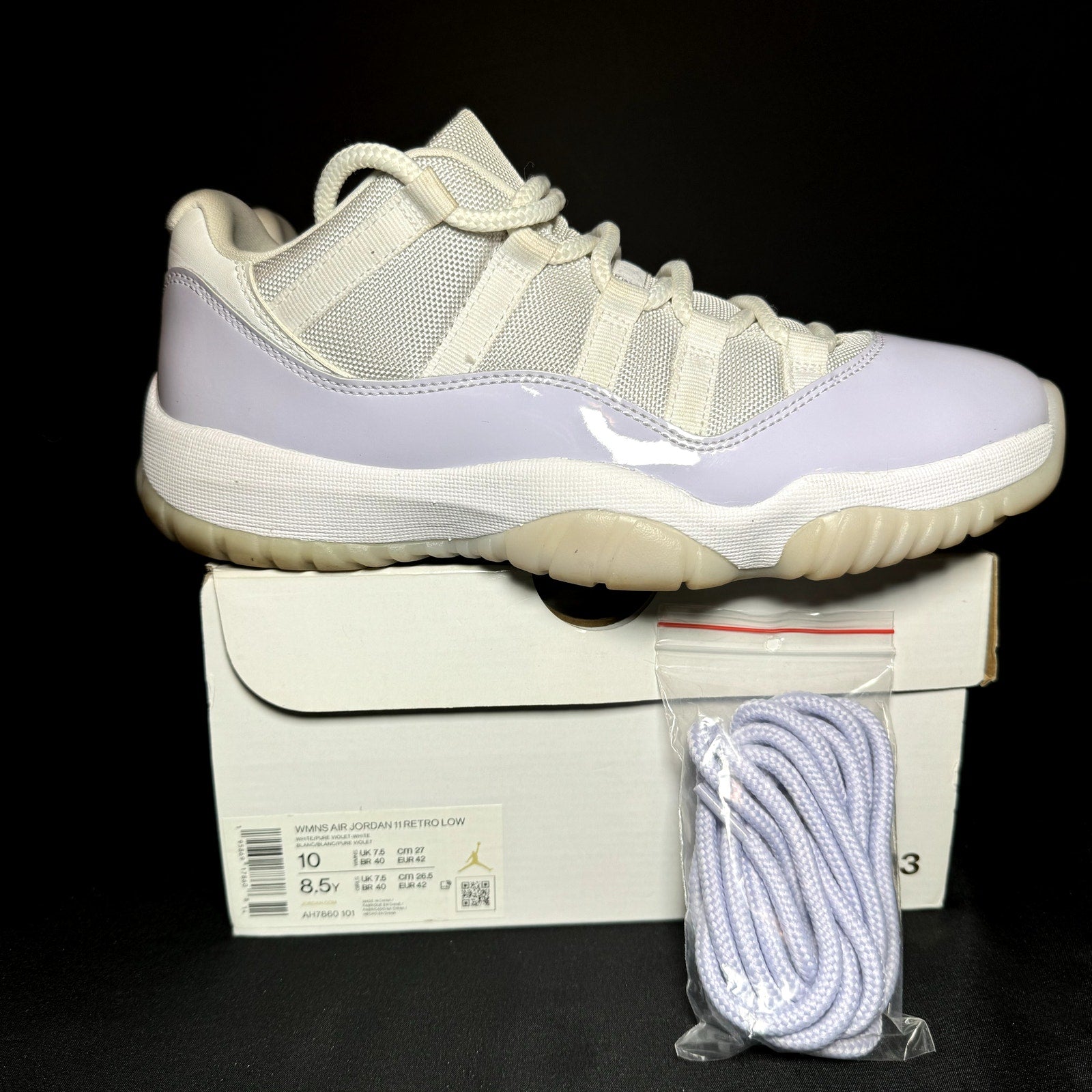 Air Jordan 11 Retro Low Pure Violet Women's Shoes - Size 10